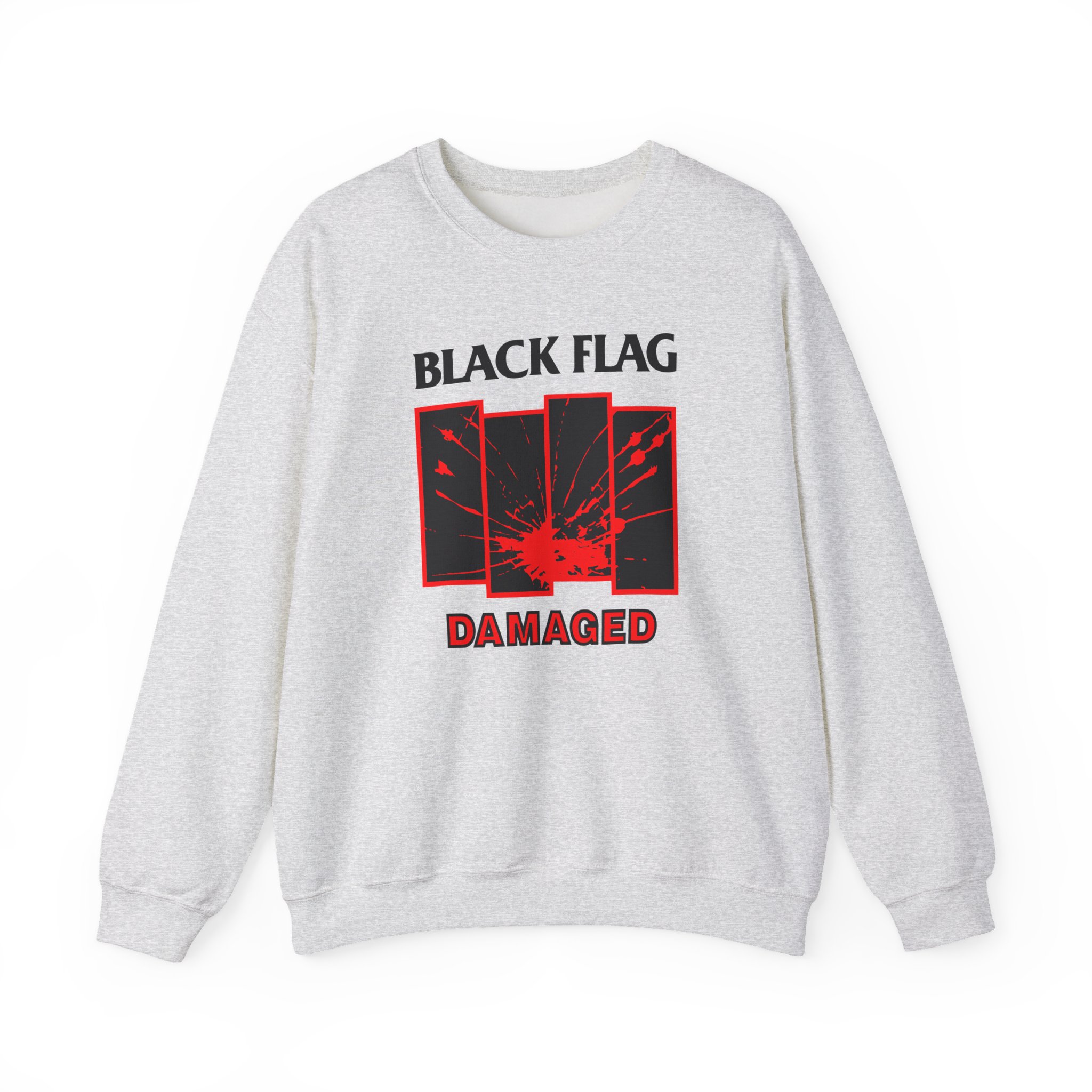 Black Flag Damaged Unisex Heavy Blendâ„¢ Crewneck Sweatshirt