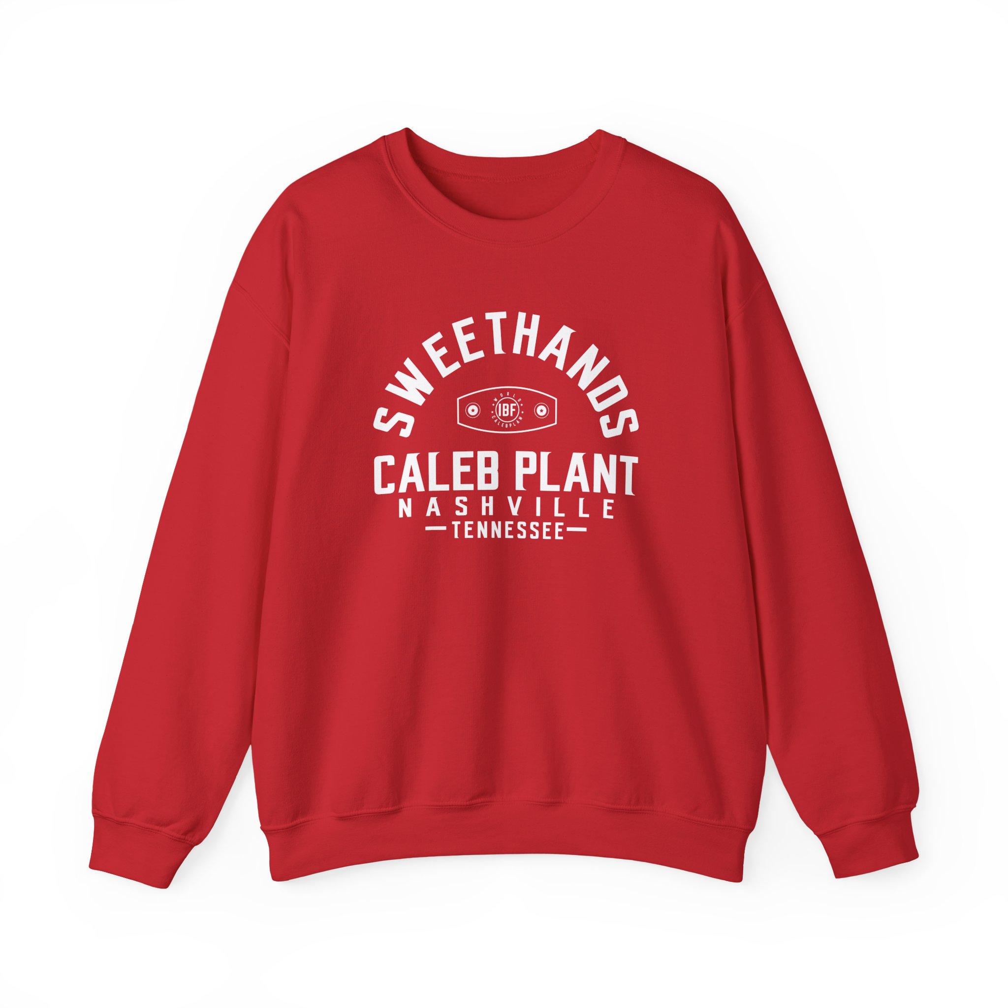 Caleb Plant Sweethands and the New Ibf Championship Unisex Heavy Blendâ„¢ Crewneck Sweatshirt