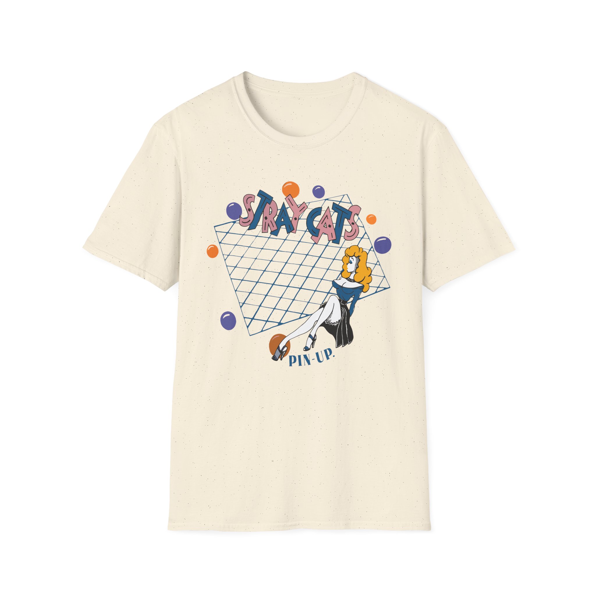 Stray Cats Pin Up Unisex Softstyle T-Shirt