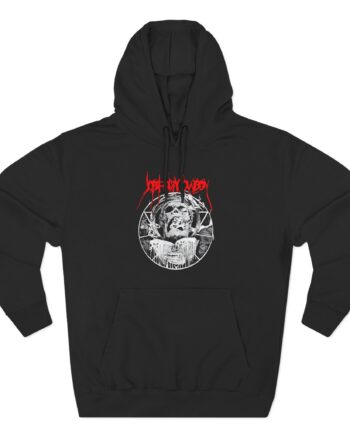 Job for a Cowboy Smoking Skull Three-Panel Fleece Hoodie