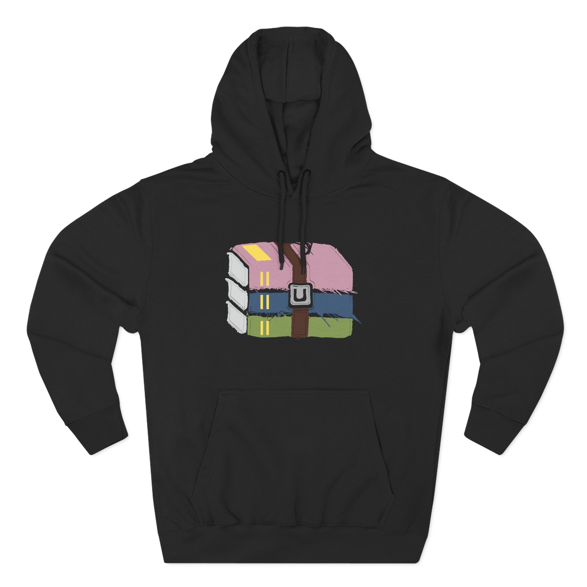 Winrar Frayed Logo Three-Panel Fleece Hoodie