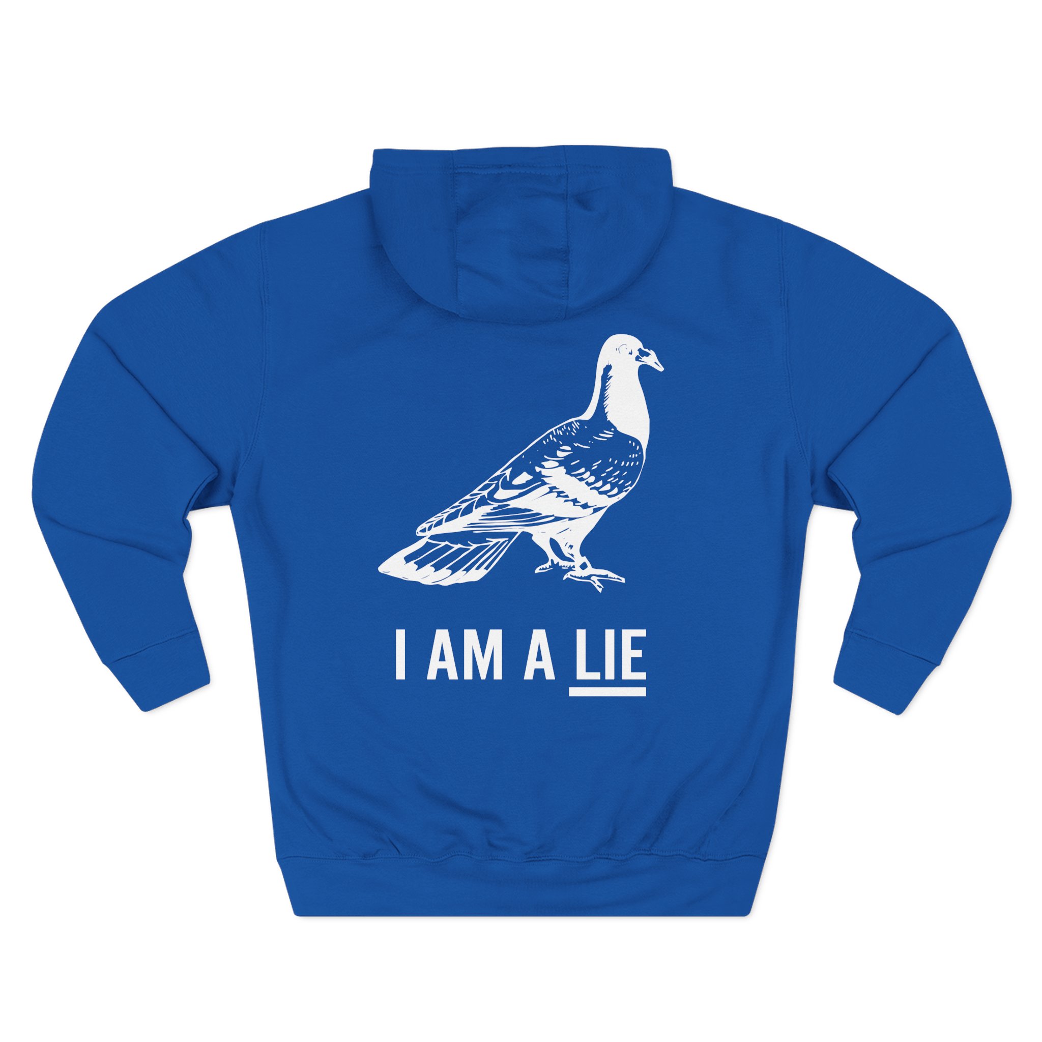Birds Arent Real I am a Lie Three-Panel Fleece Hoodie