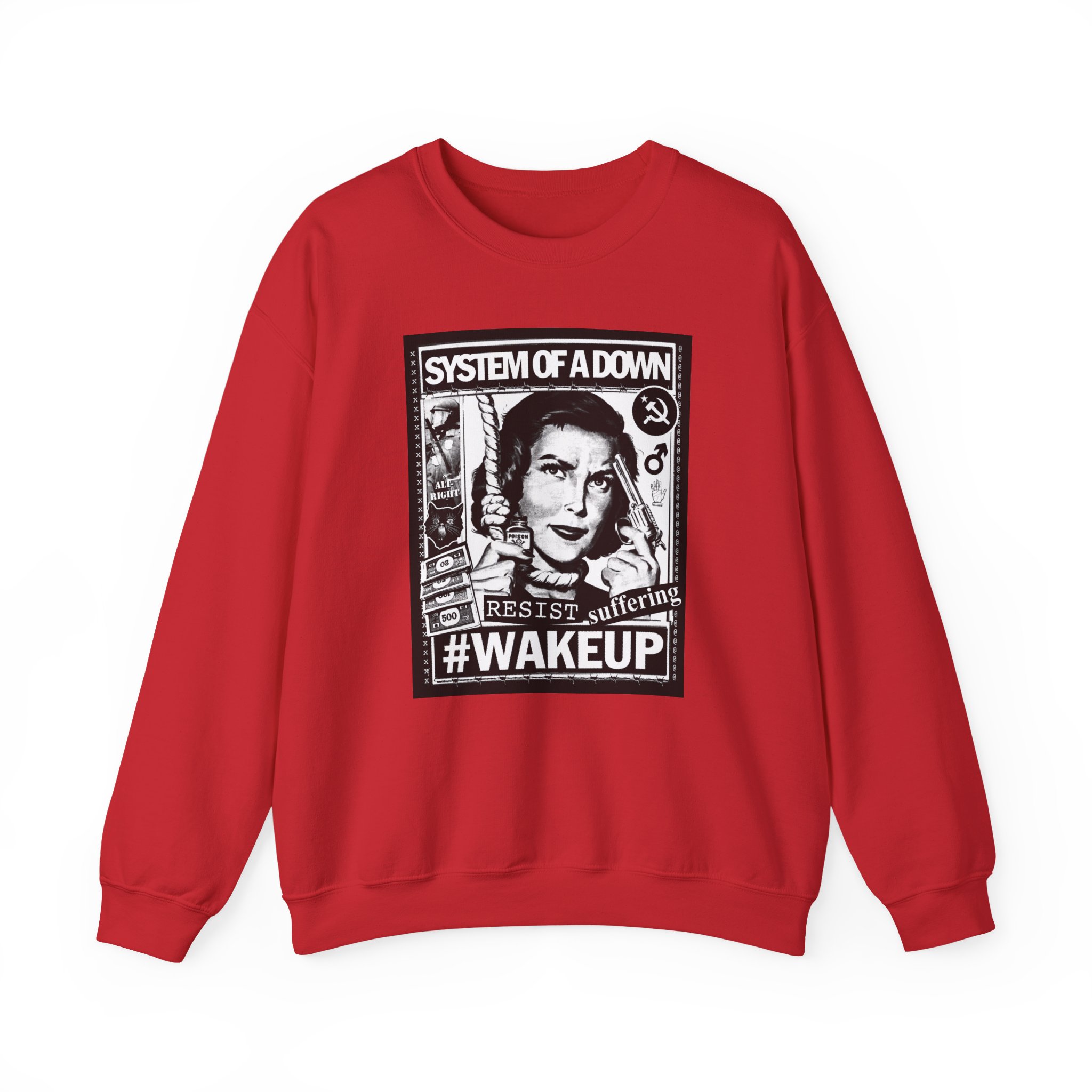 System of a Down Awake Distressed Unisex Heavy Blendâ„¢ Crewneck Sweatshirt