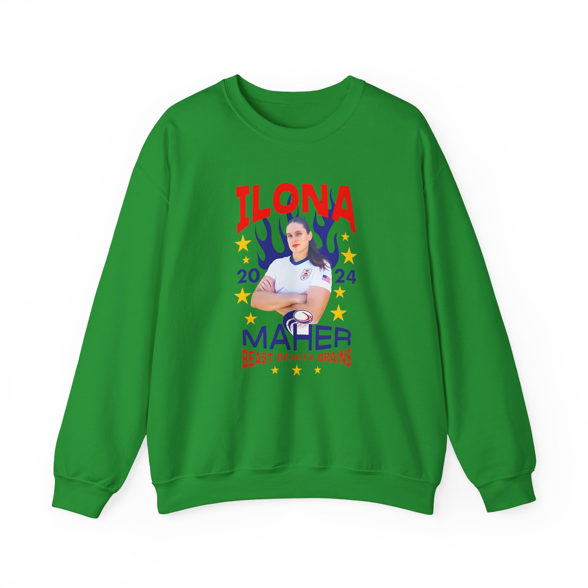 Ilona Maher Spangled Banner Unisex Heavy Blendâ„¢ Crewneck Sweatshirt