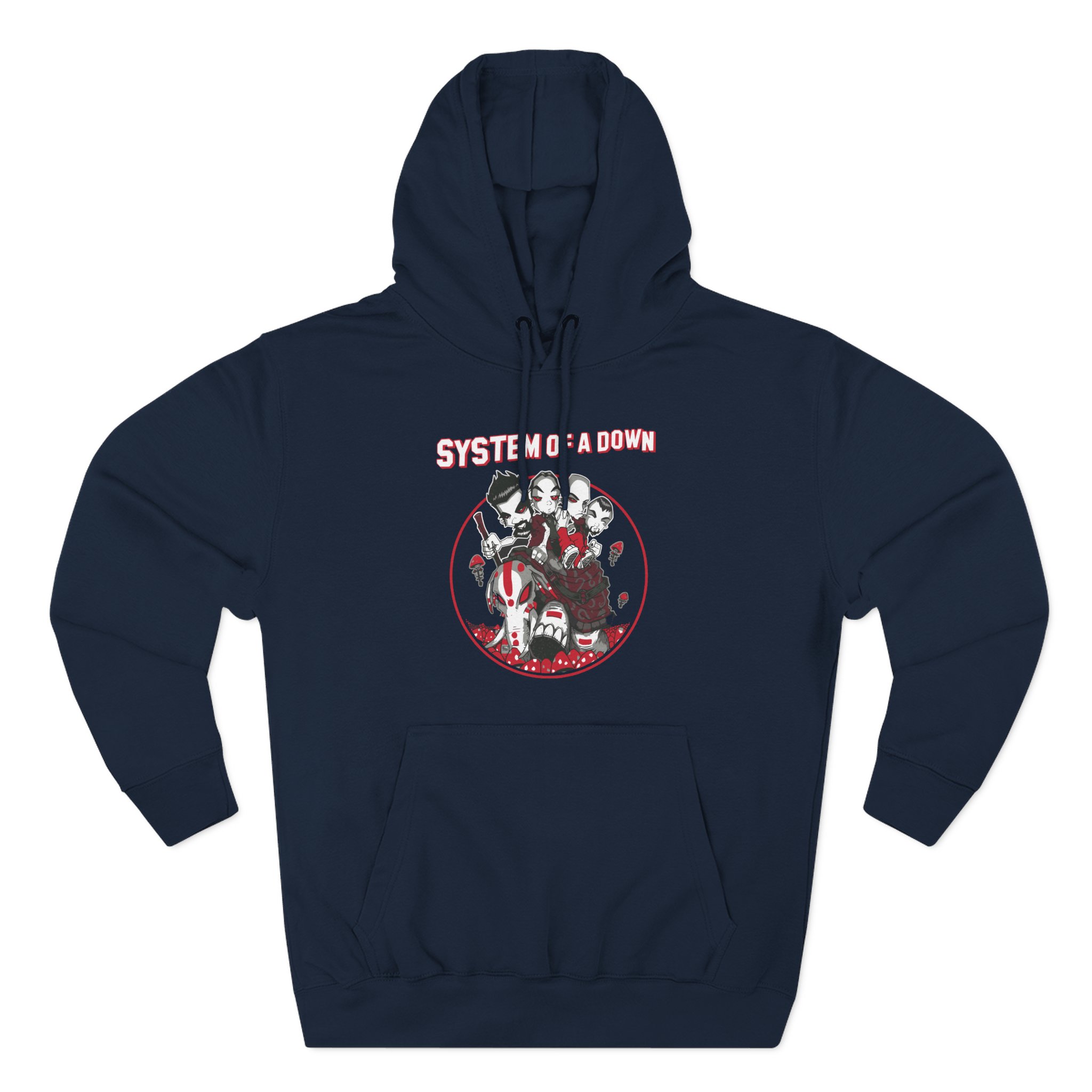 System of a Down Mushroom People Three-Panel Fleece Hoodie