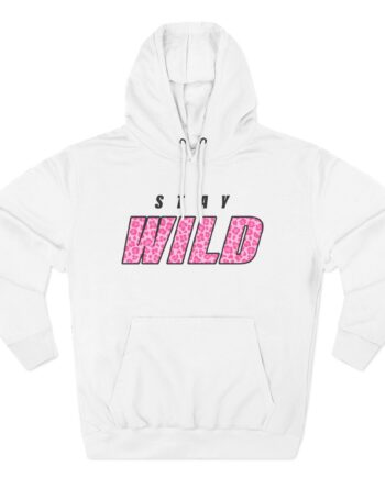 Wild Pink Three-Panel Fleece Hoodie