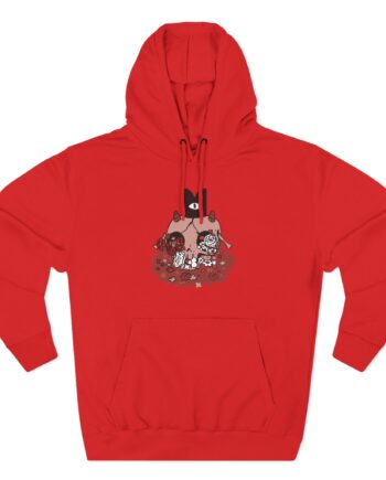 Cult of the Lamb Floral Skull Three-Panel Fleece Hoodie