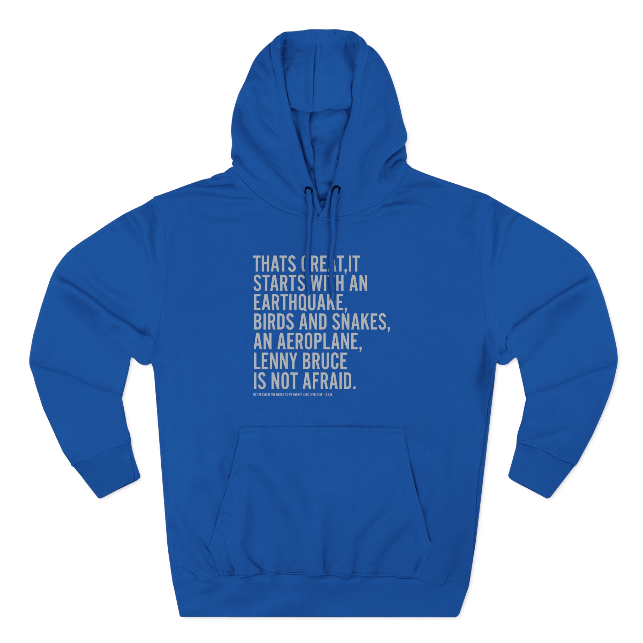 Rem Its the End of the World as We Know It Three-Panel Fleece Hoodie