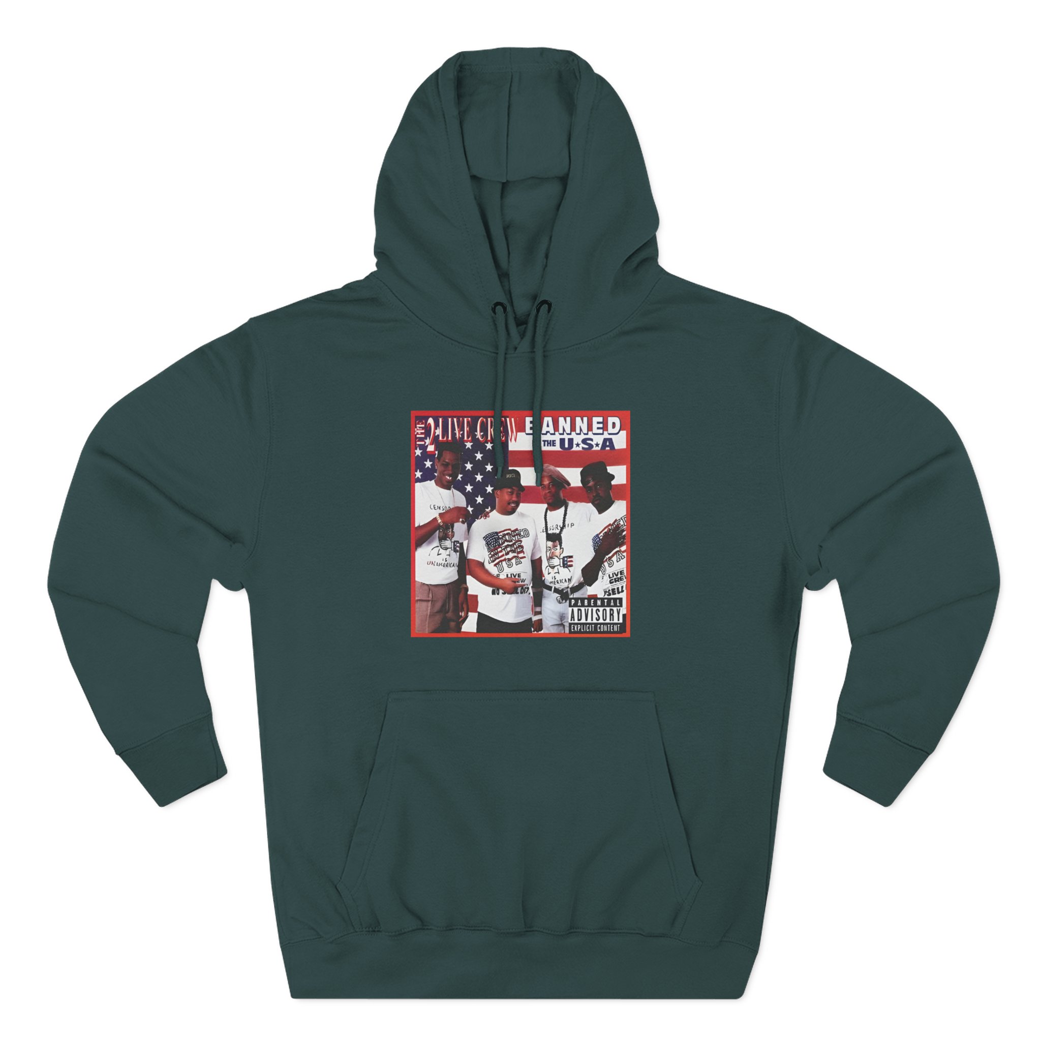 2 Live Crew Banned in the Usa Three-Panel Fleece Hoodie