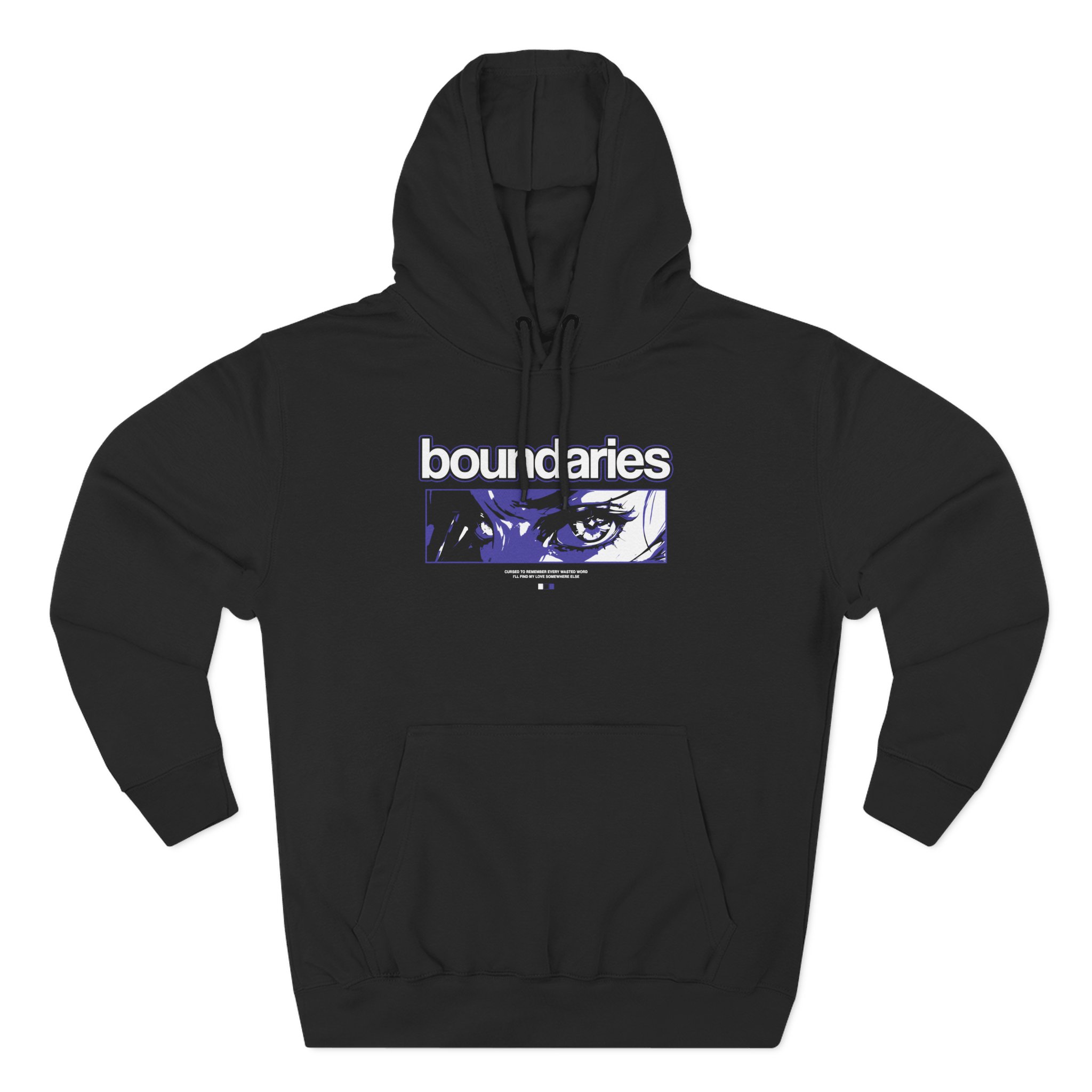 Boundaries Cursed to Remember Three-Panel Fleece Hoodie