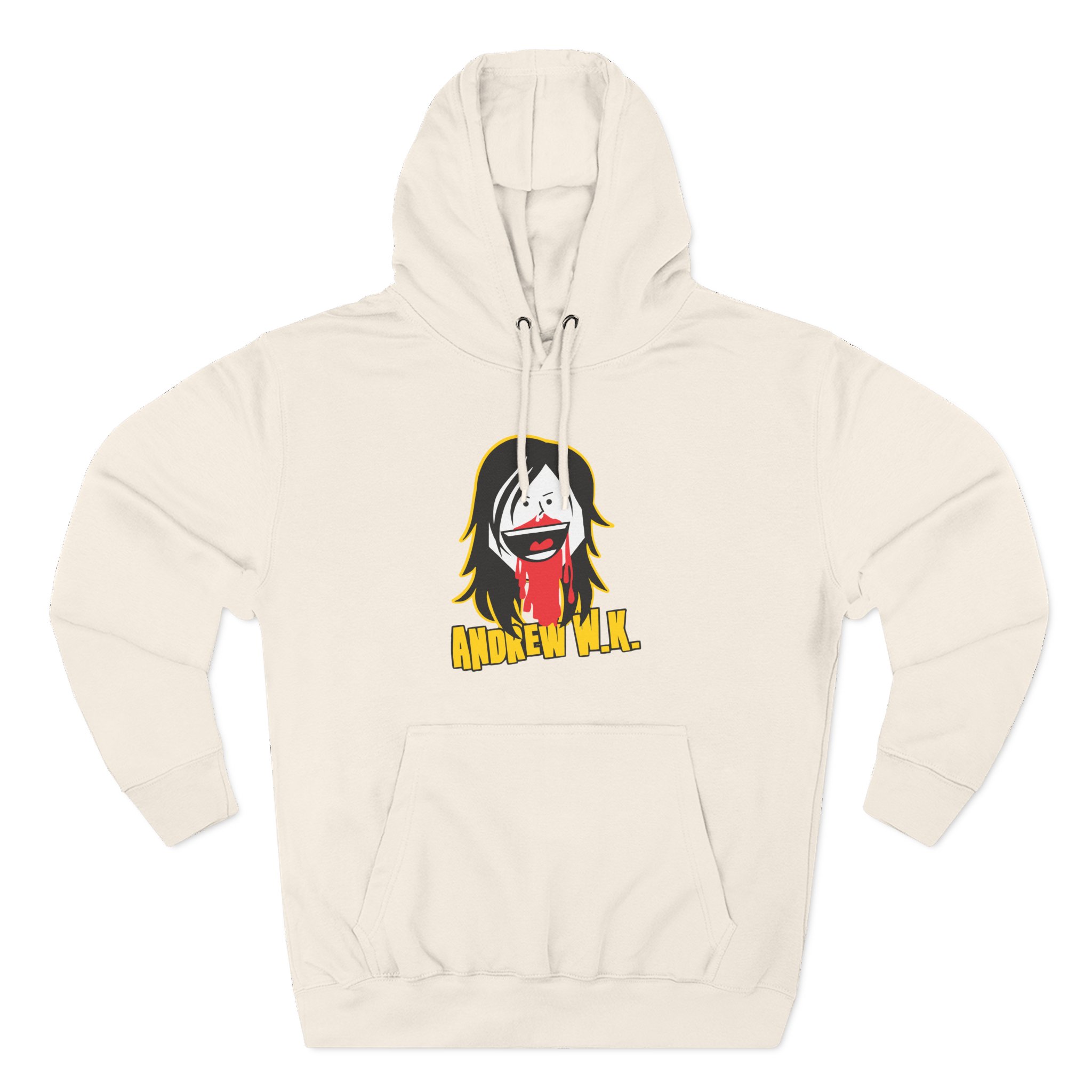 Andrew Wk Cartoon Bloody Nose Three-Panel Fleece Hoodie