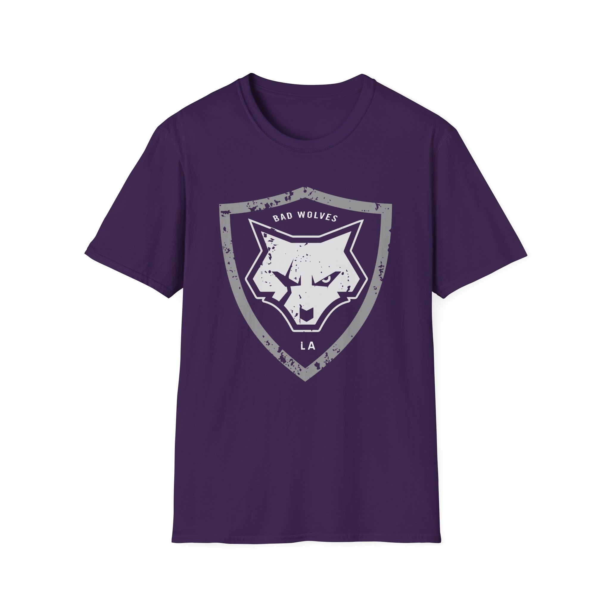 Bad Wolves Distressed Shield Unisex Softstyle T-Shirt
