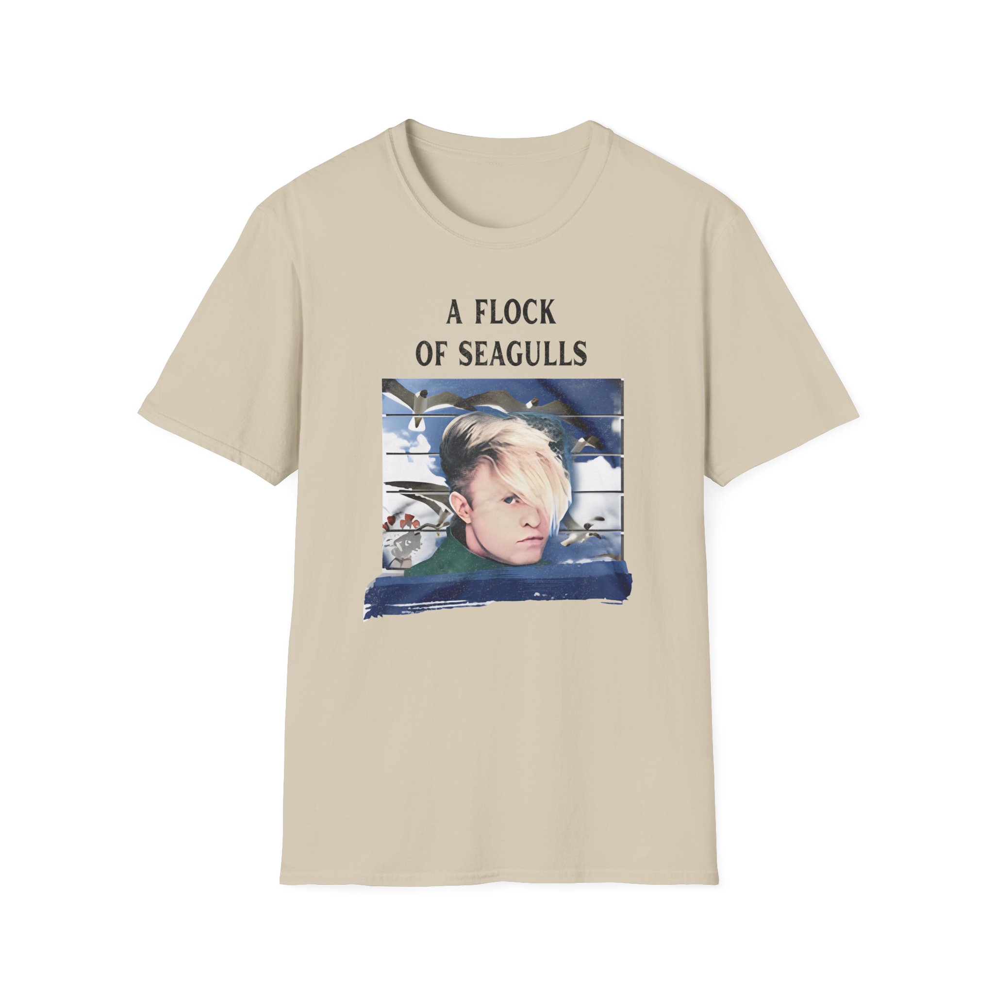 A Flock of Seagulls Birds in Flight Unisex Softstyle T-Shirt