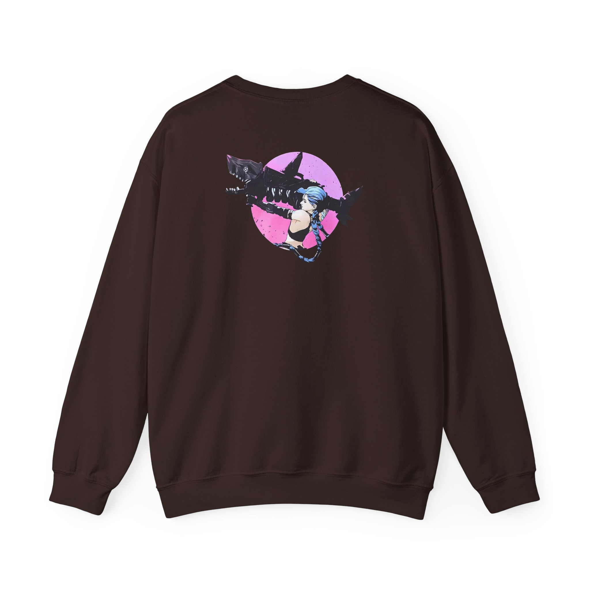Jinx Arcane Gun Unisex Heavy Blendâ„¢ Crewneck Sweatshirt