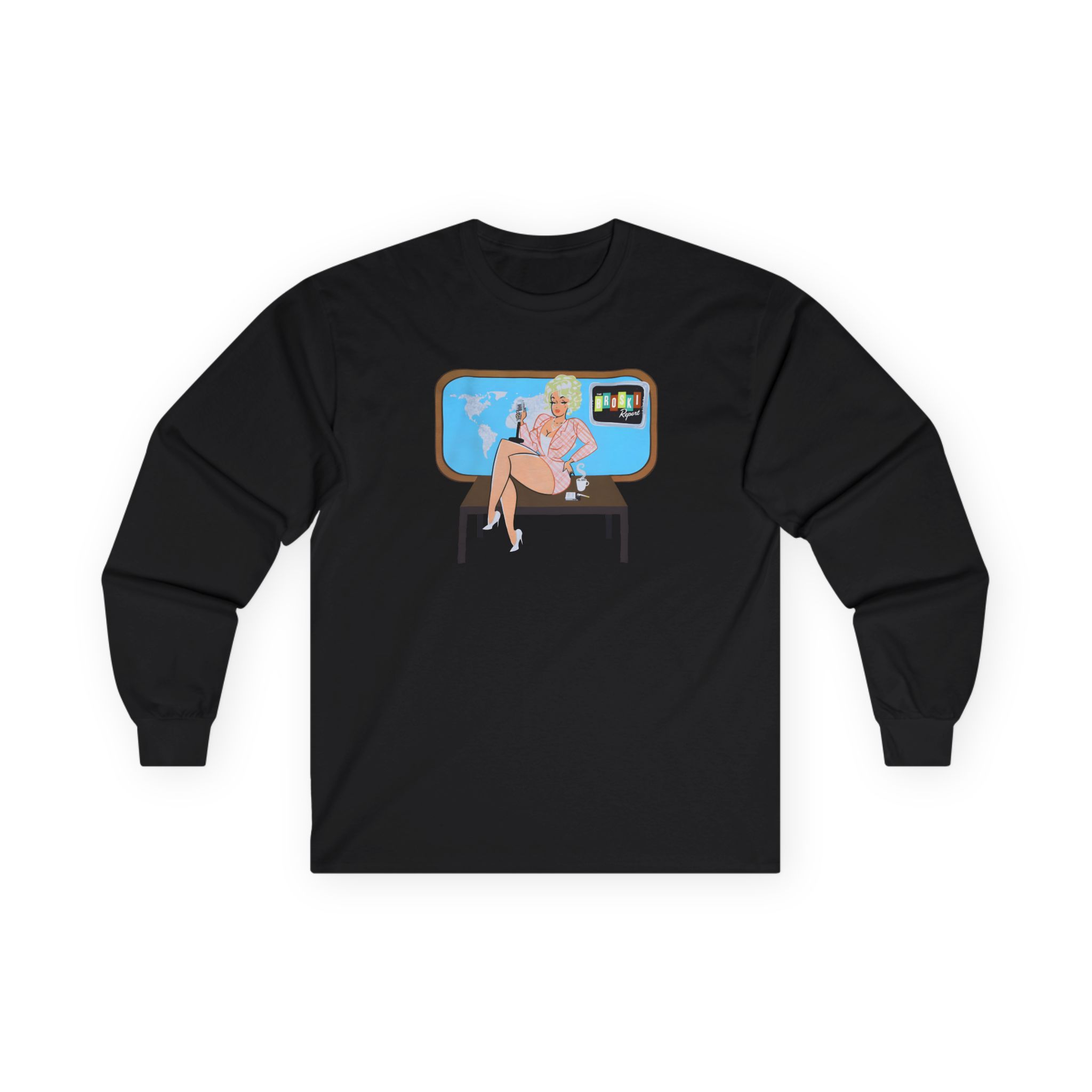 Broski Report Broski News Watching Unisex Ultra Cotton Long Sleeve Tee