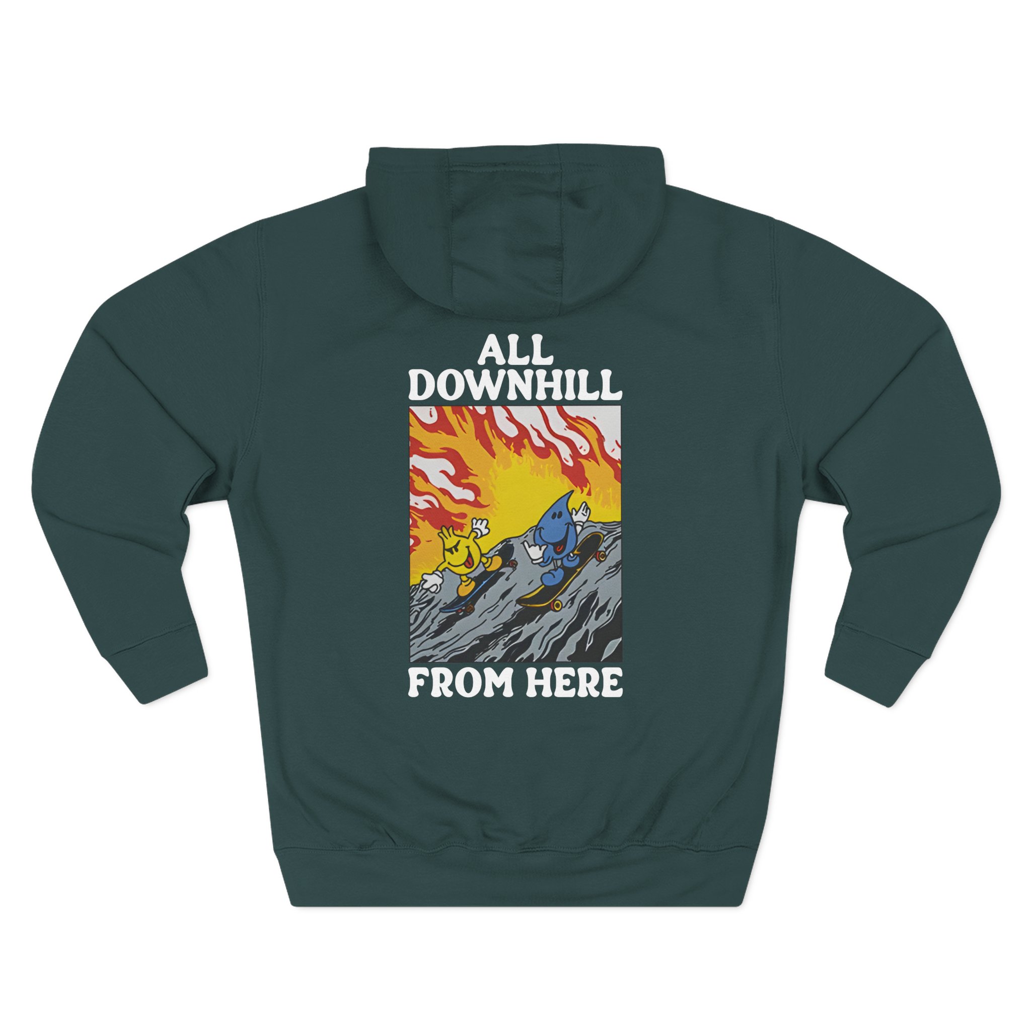 New Found Glory It’s All Downhill From Here Flame Three-Panel Fleece Hoodie