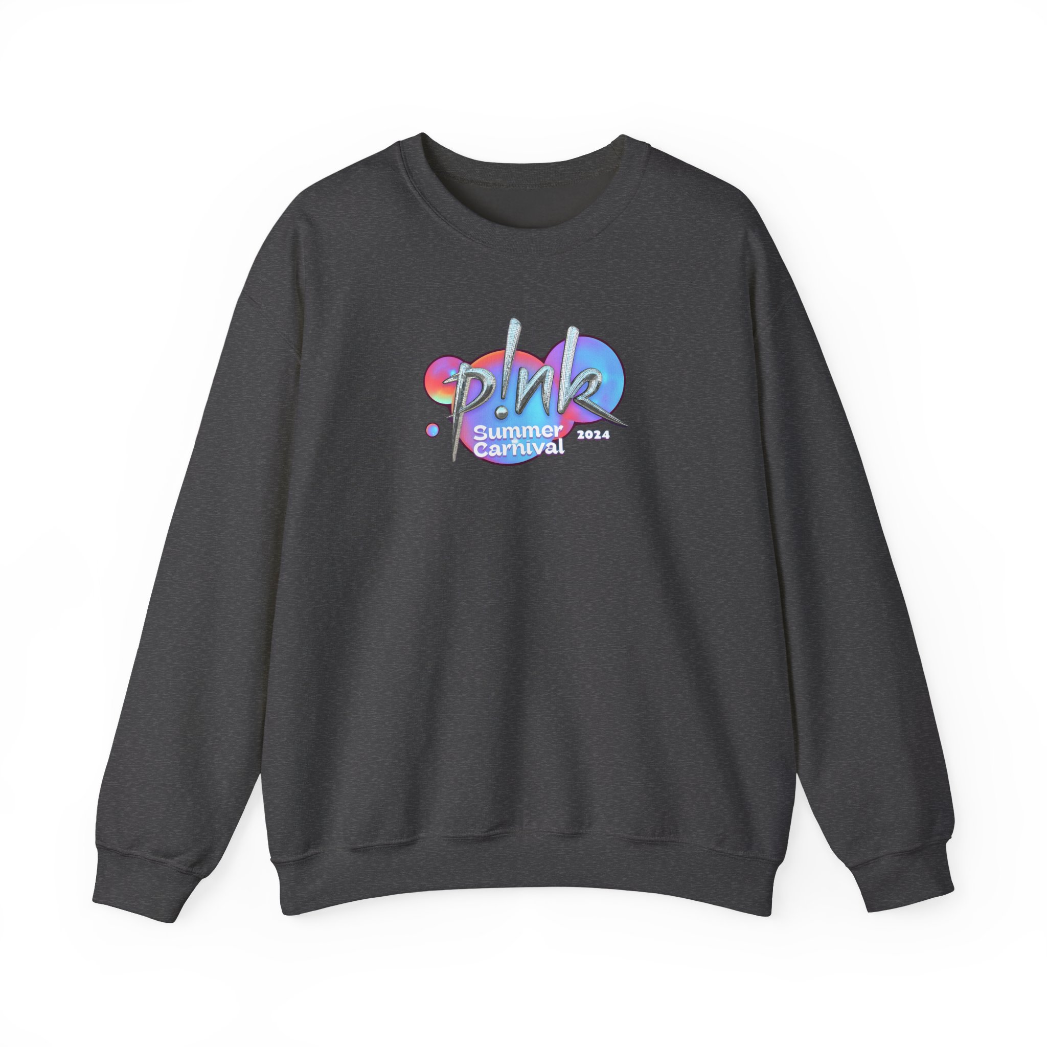 P!nk Split Tie Dye Unisex Heavy Blendâ„¢ Crewneck Sweatshirt