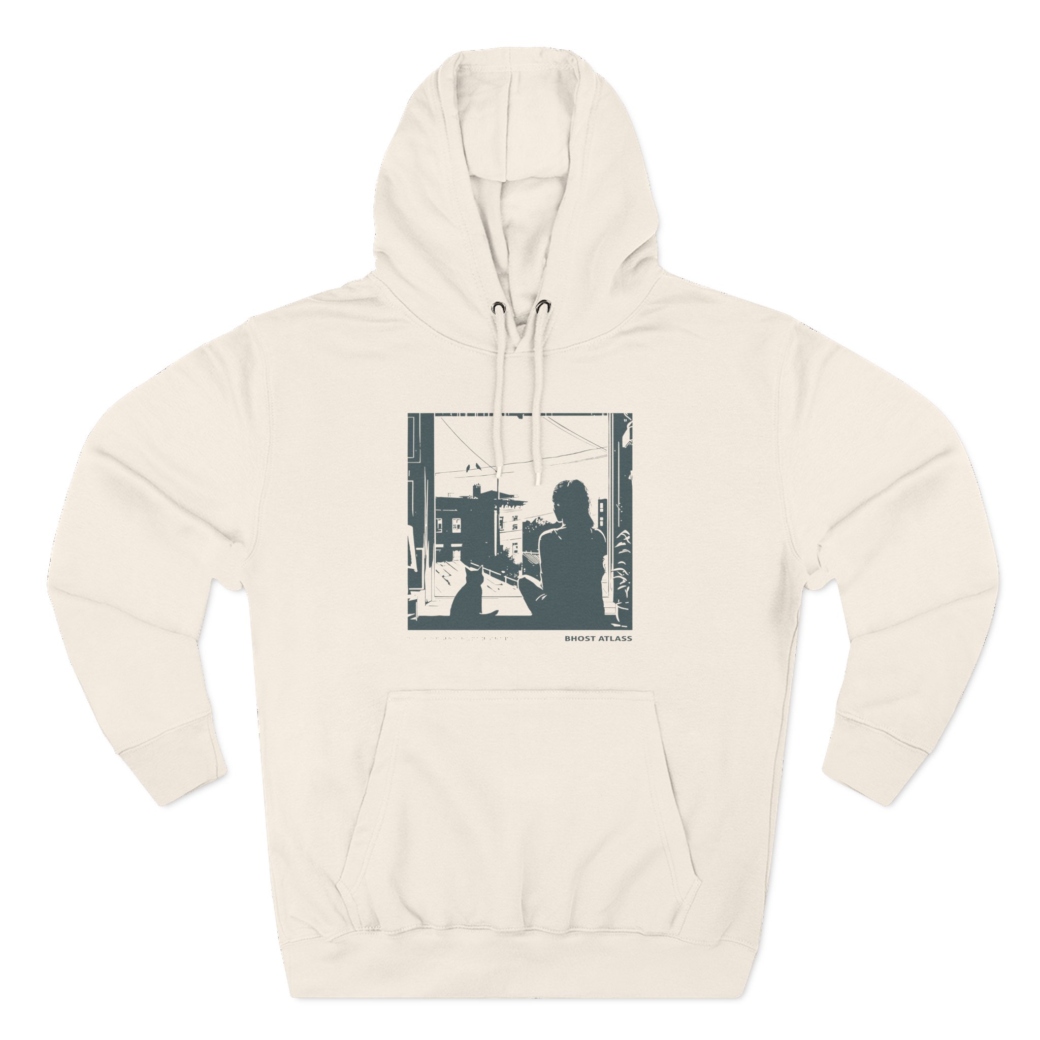 Ghost Atlas Dust of the Human Shape Three-Panel Fleece Hoodie