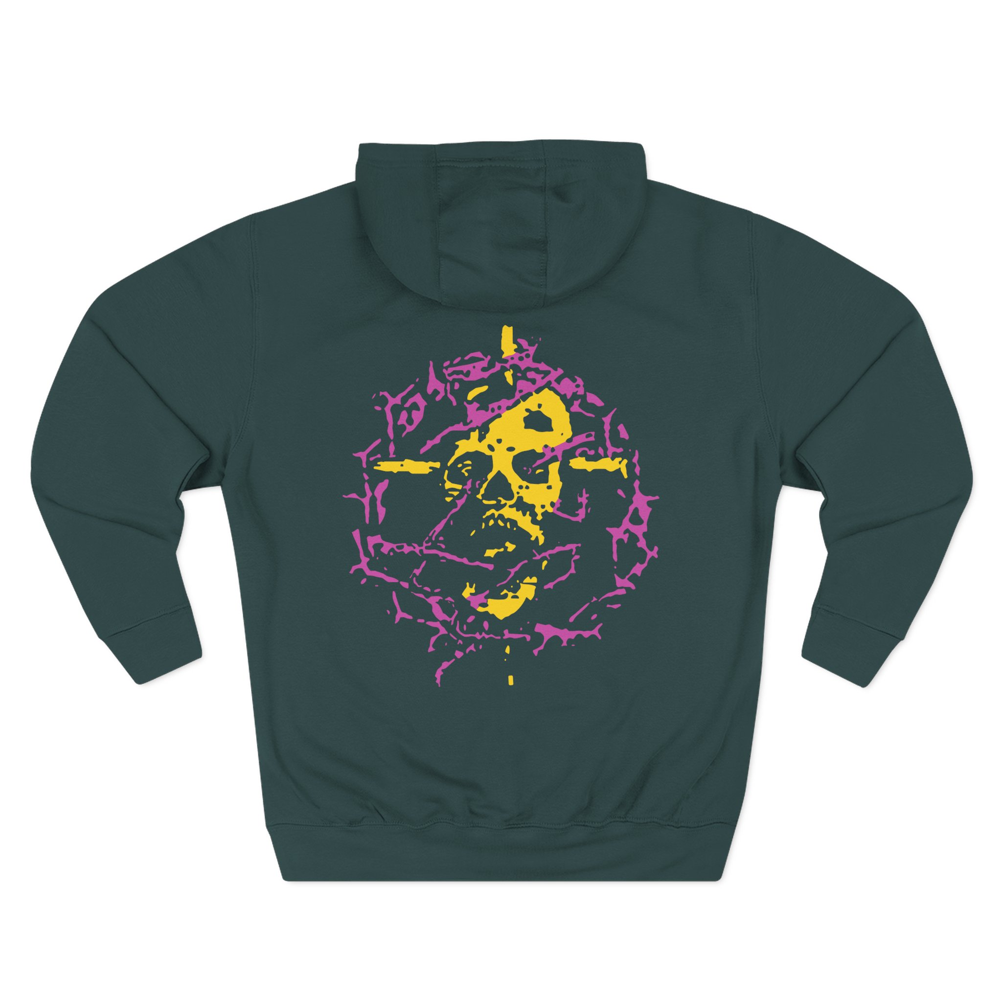 Jesus Piece Skull Thorns Three-Panel Fleece Hoodie