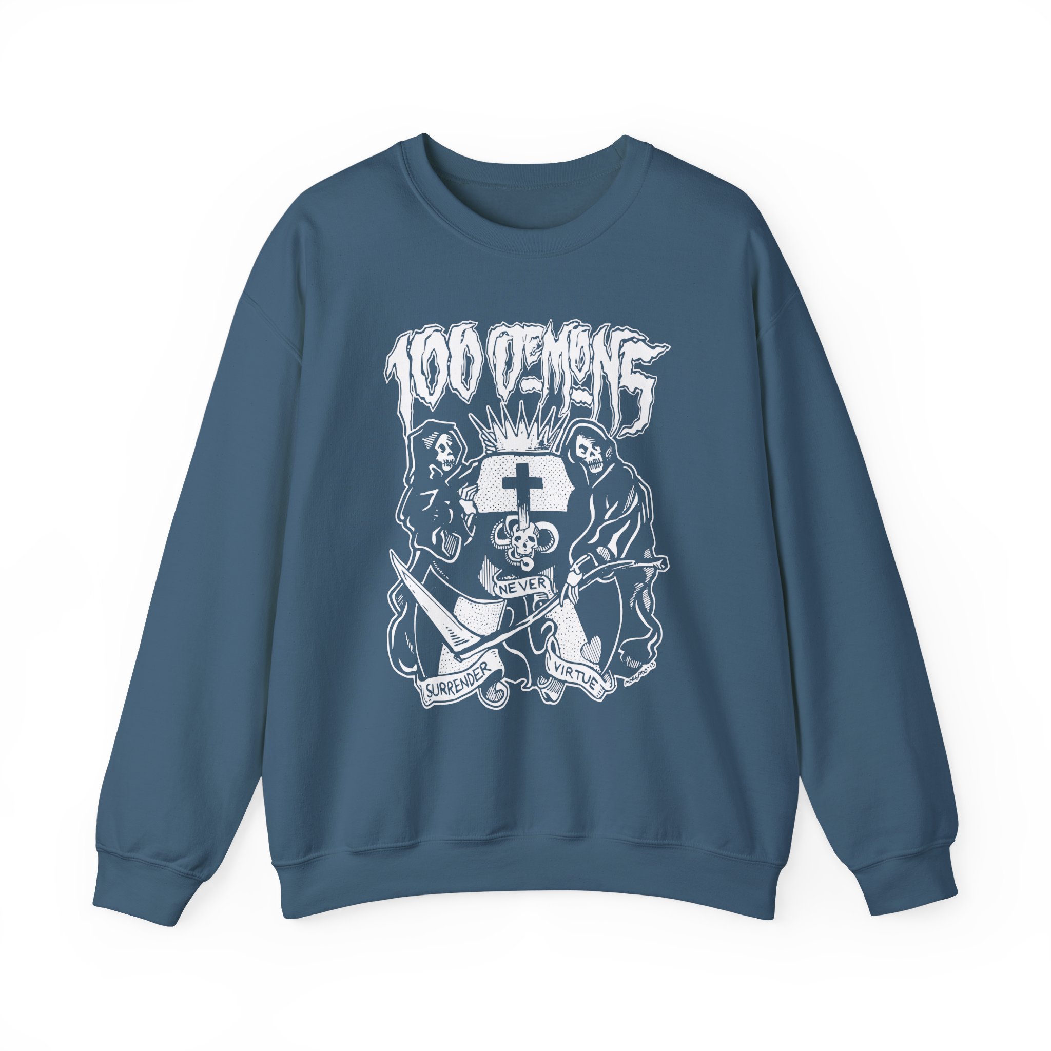 100 Demons Unisex Heavy Blendâ„¢ Crewneck Sweatshirt