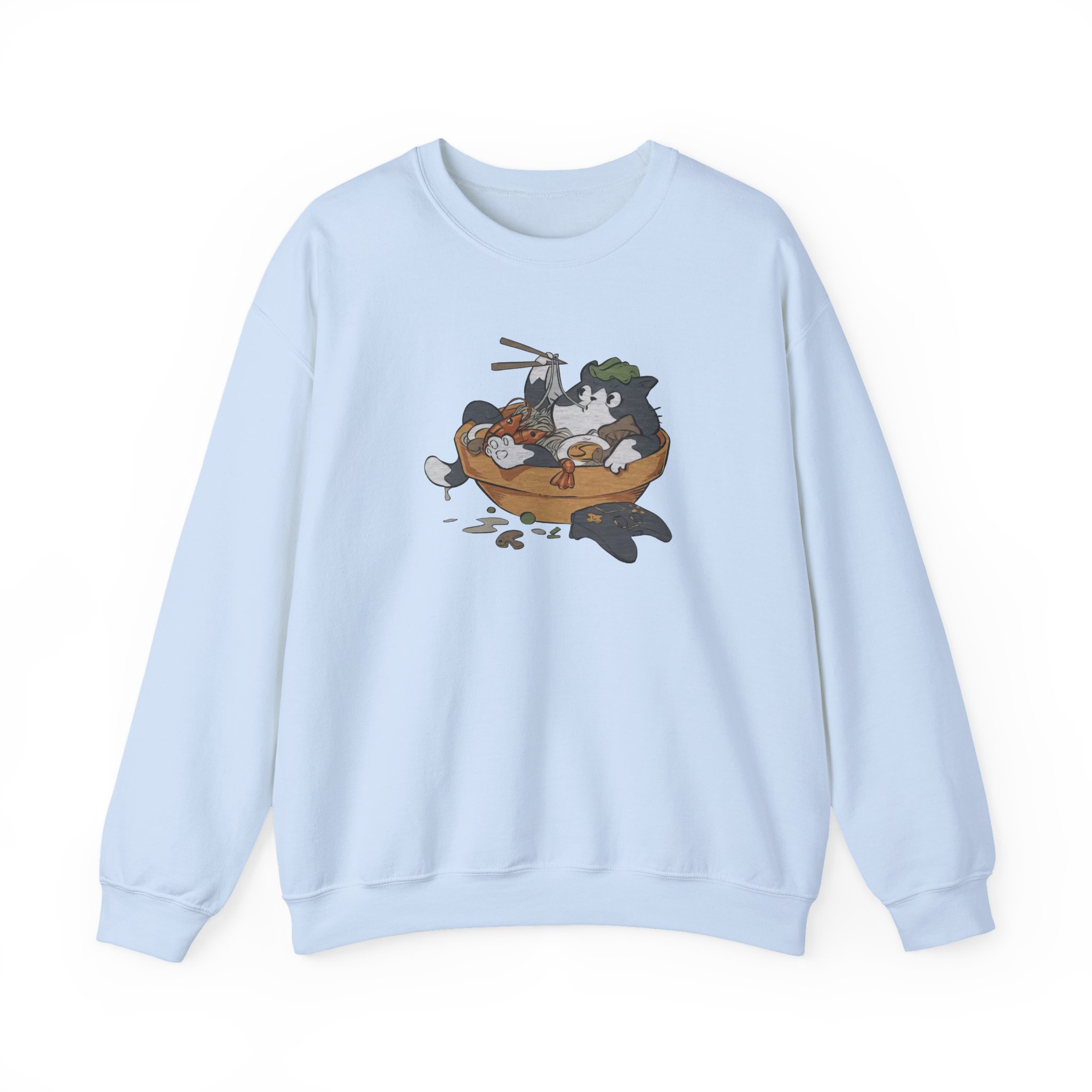 Lirik Ramen Cat Unisex Heavy Blendâ„¢ Crewneck Sweatshirt
