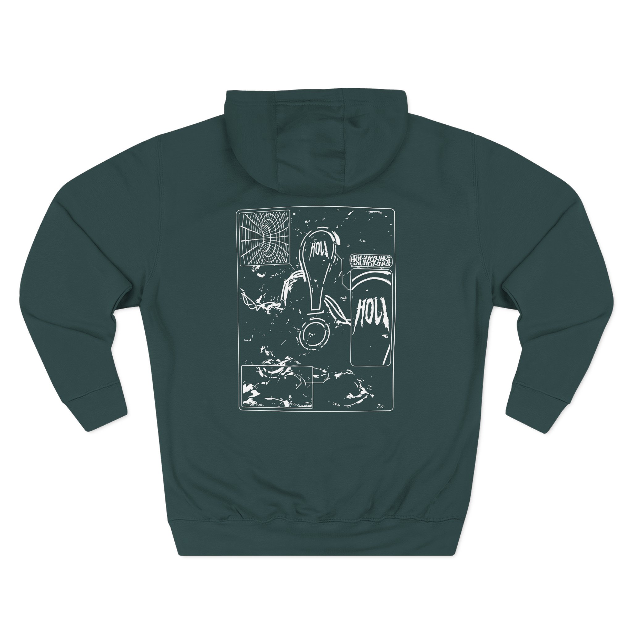 Hol Three-Panel Fleece Hoodie