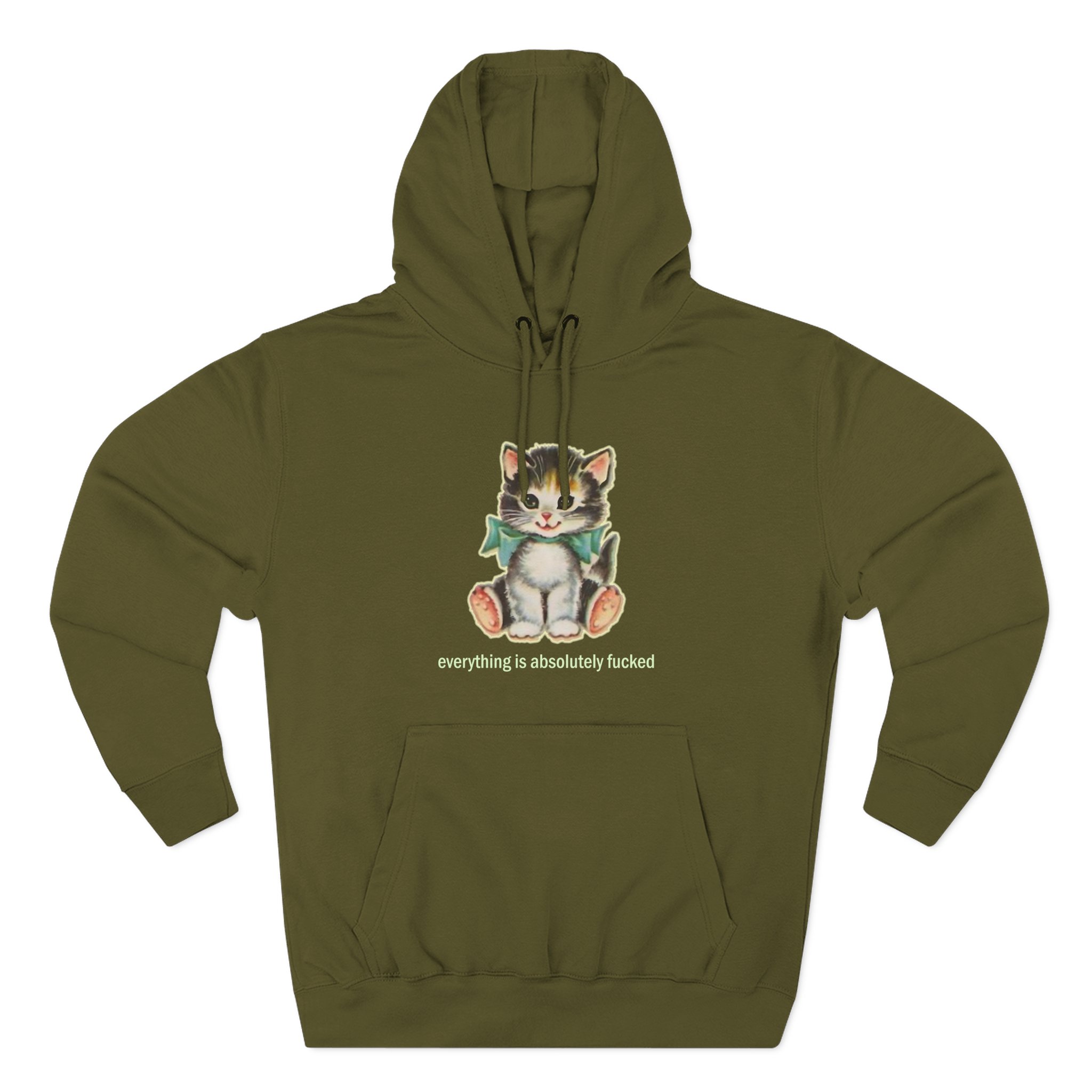 Paleface Cursed Cat Three-Panel Fleece Hoodie