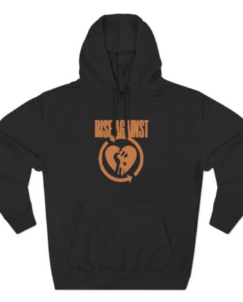 Rise Against Blurred Heartfist Three-Panel Fleece Hoodie