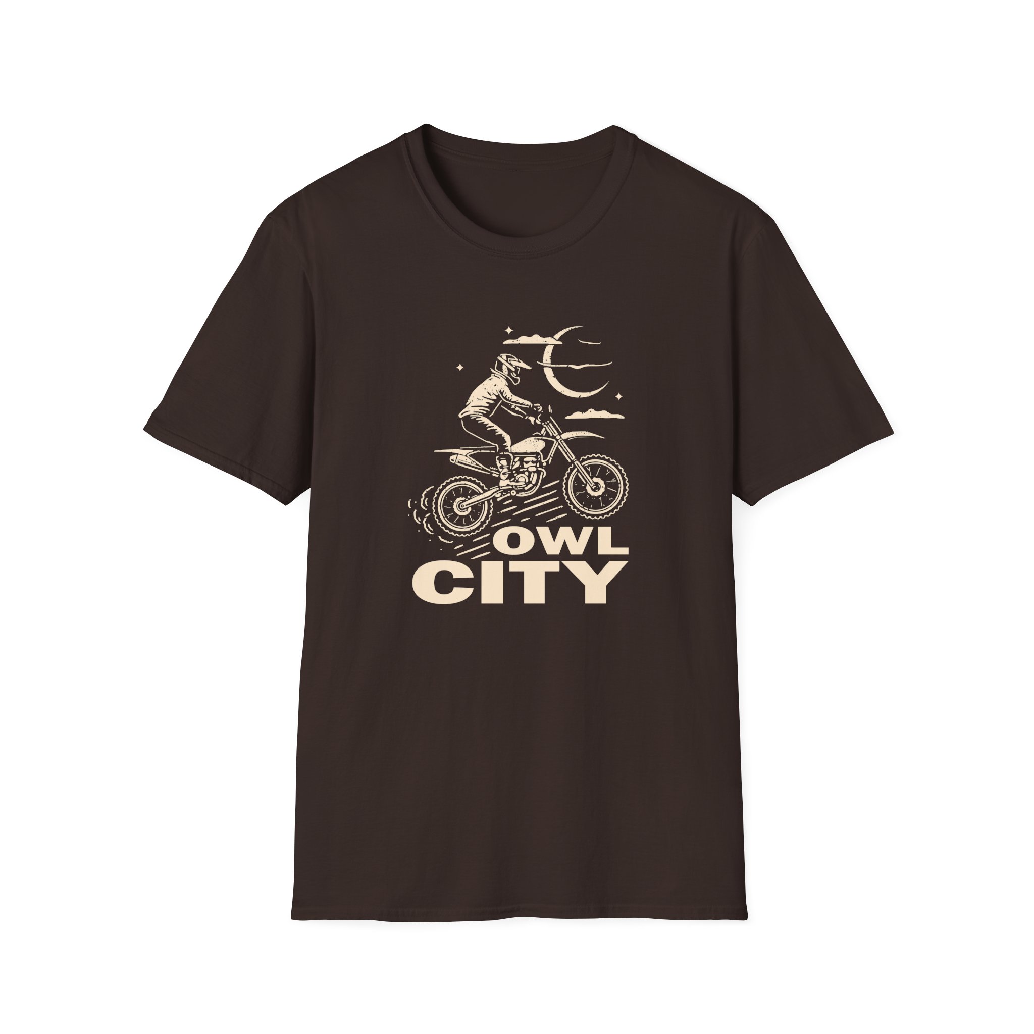 Owl City Motorcycle Puff Unisex Softstyle T-Shirt