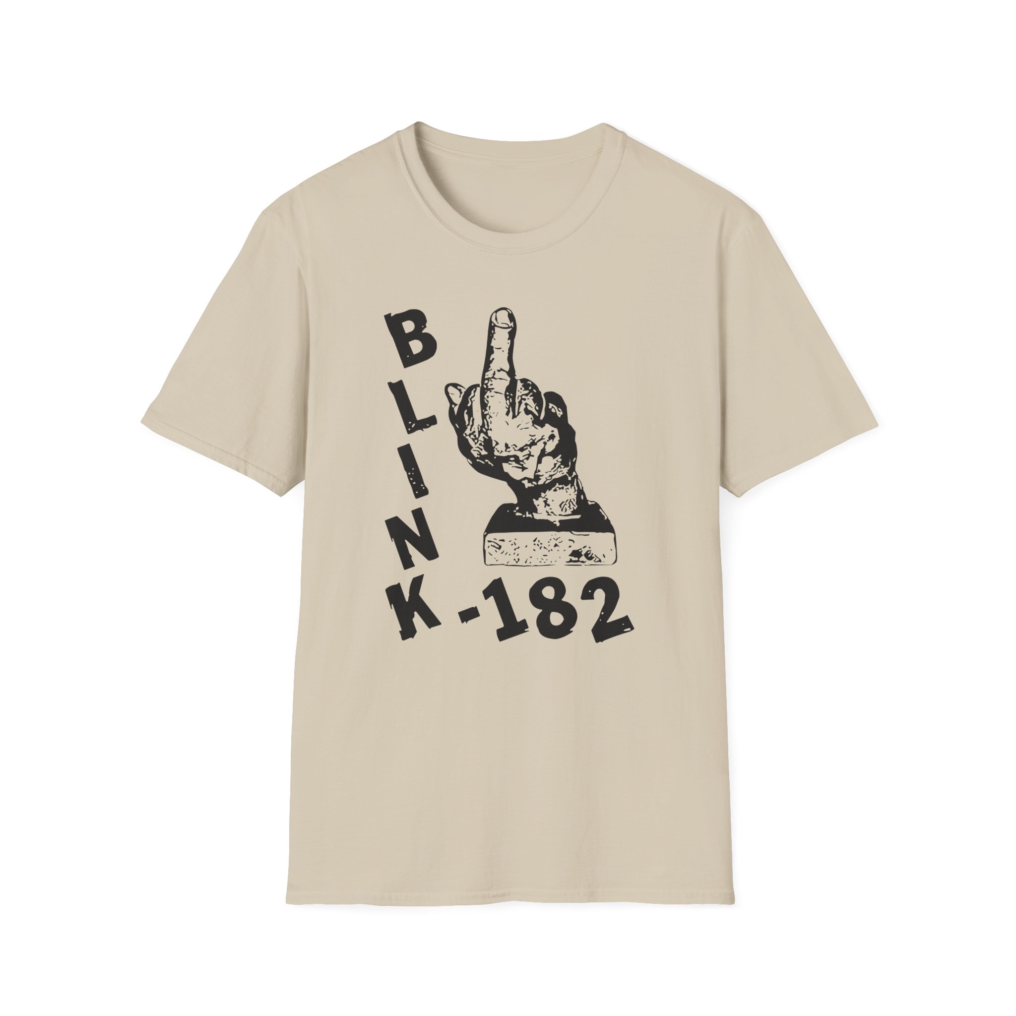Blink 182 Pink Middle Finger Unisex Softstyle T-Shirt