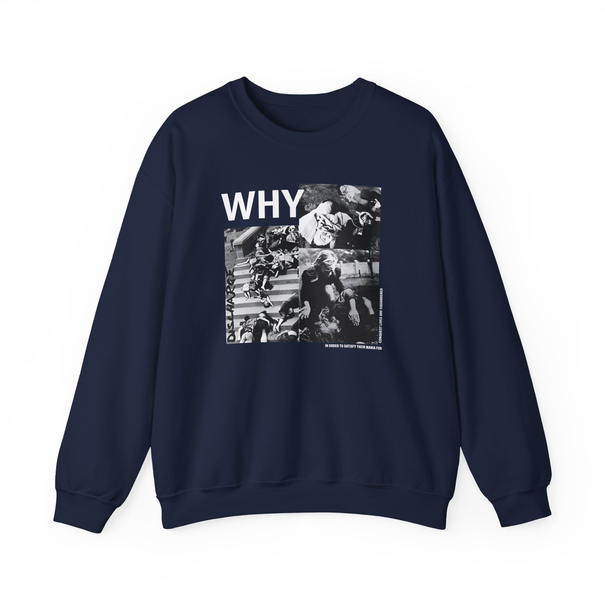 Discharge Why? Unisex Heavy Blendâ„¢ Crewneck Sweatshirt