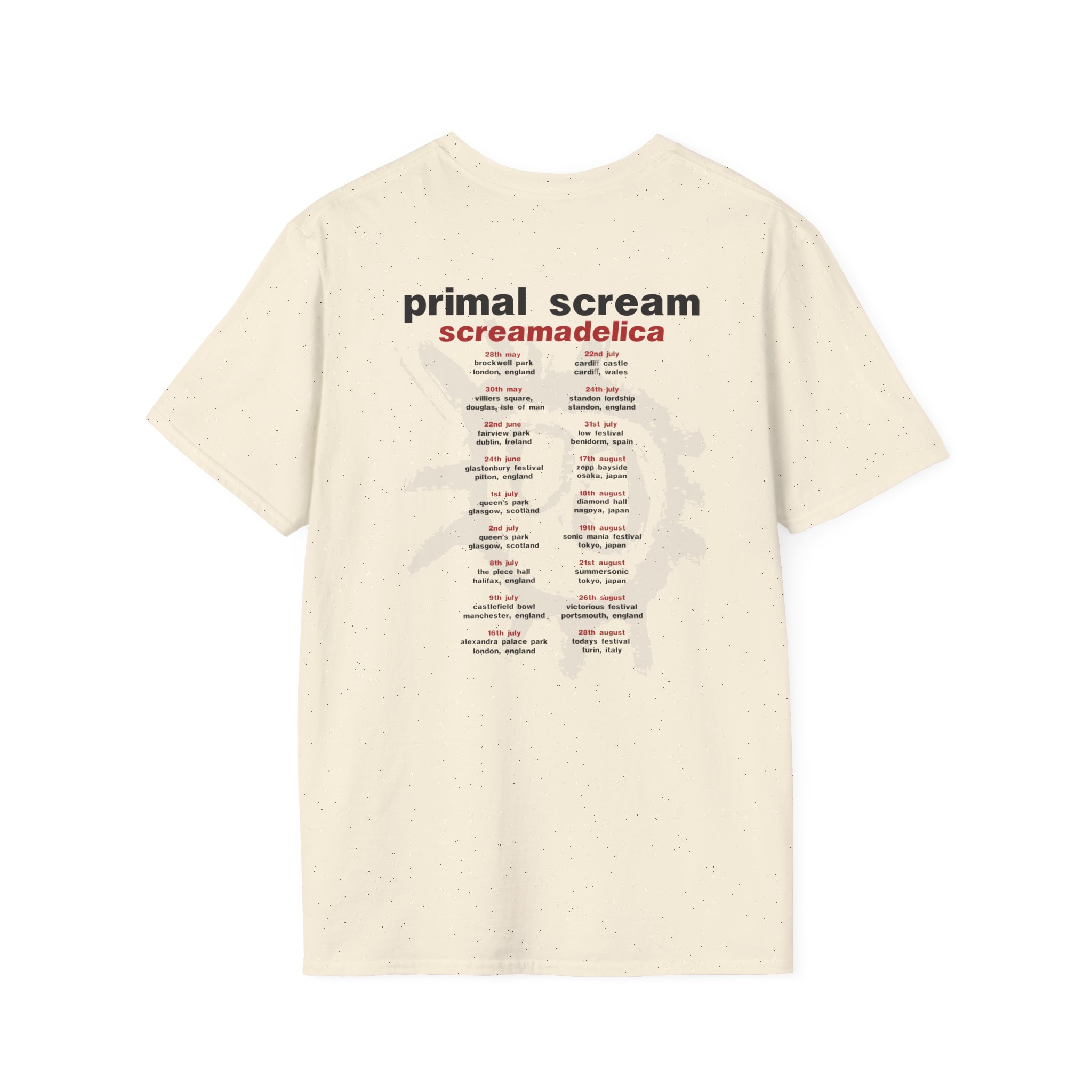 Primal Scream Screamadelica Tour Unisex Softstyle T-Shirt