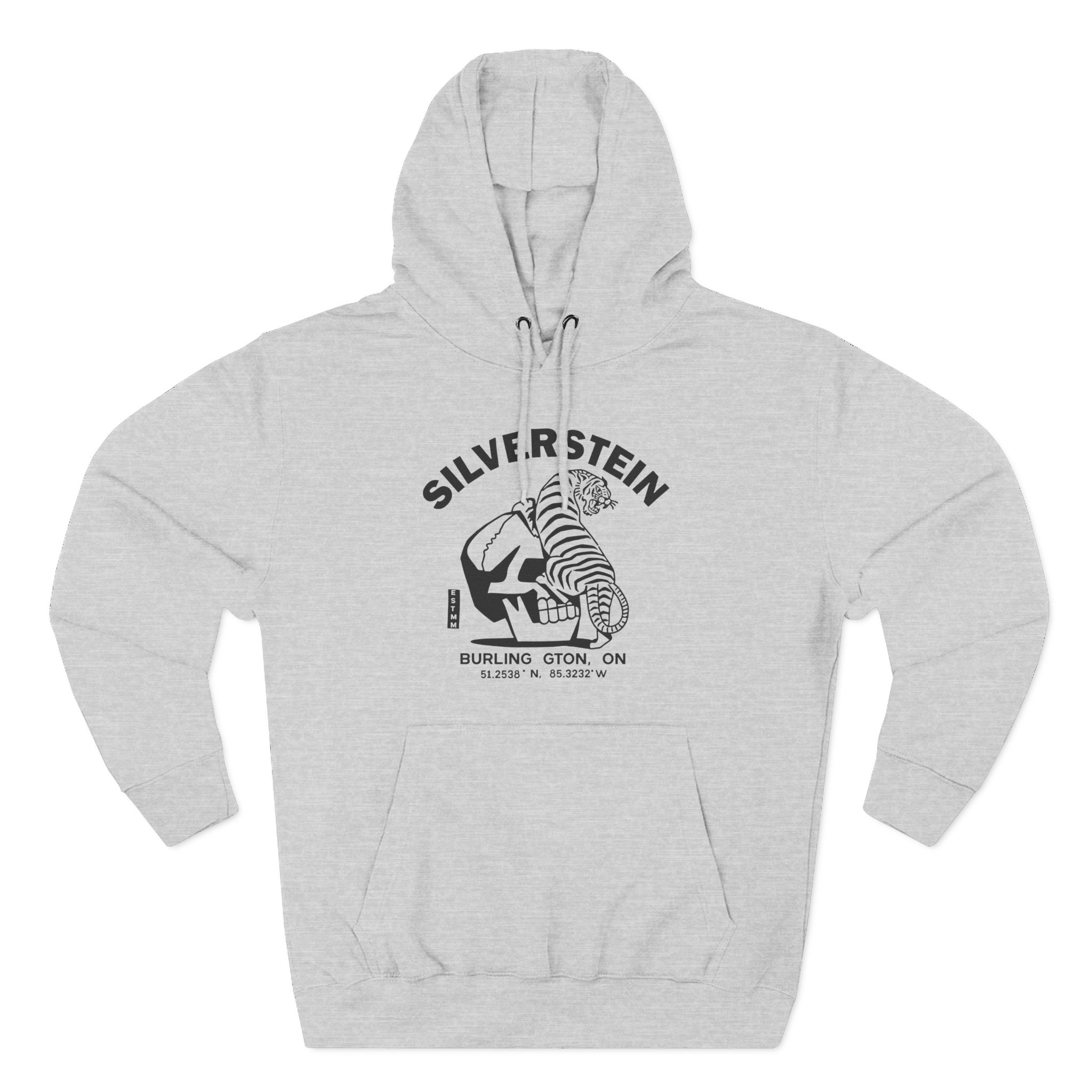 Silverstein Tiger Skull Three-Panel Fleece Hoodie