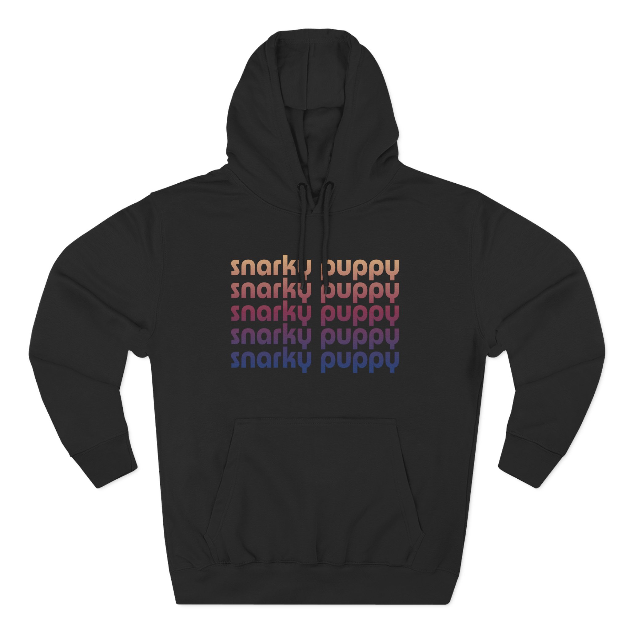 Snarky Puppy Repeating Logo Three-panel Fleece Hoodie