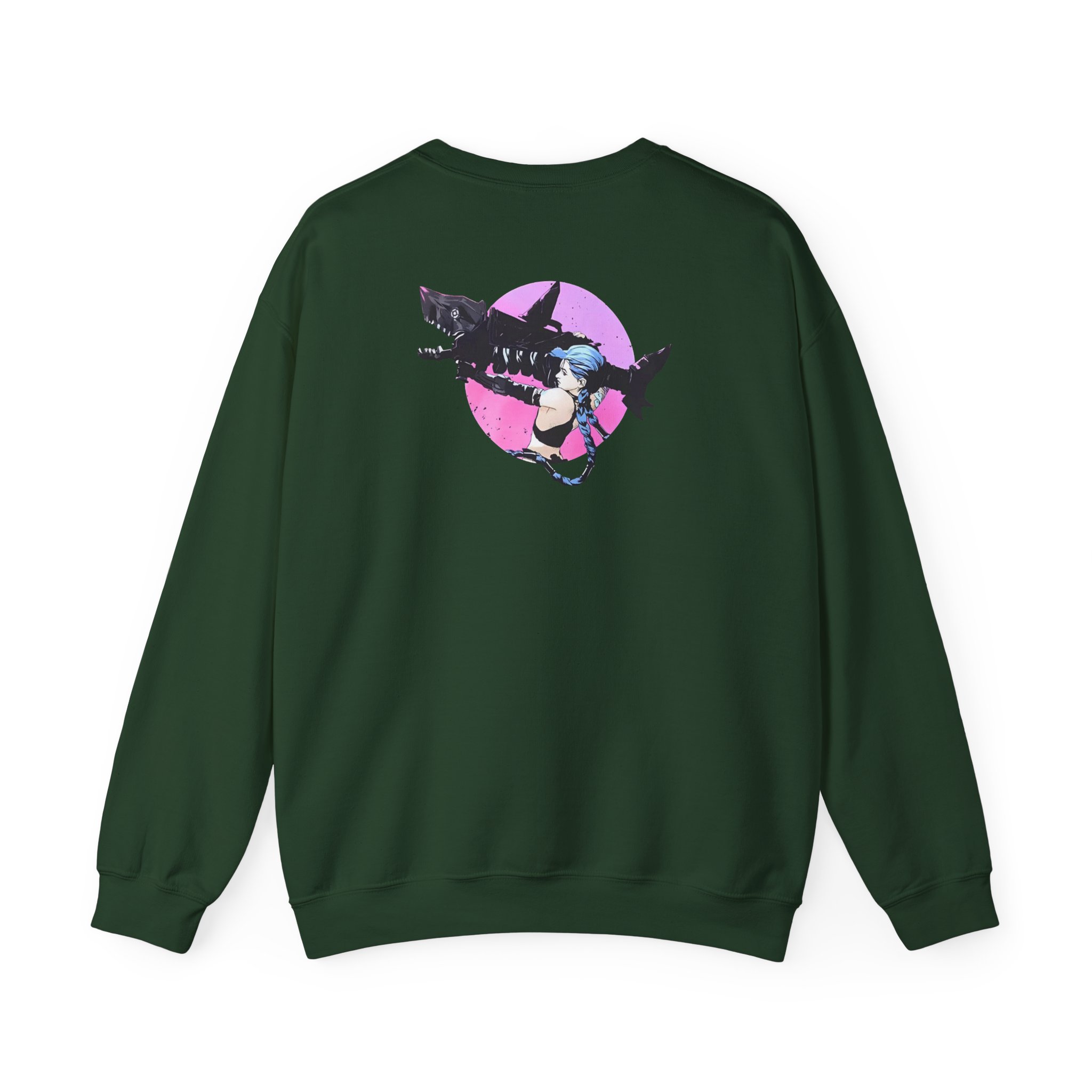 Jinx Arcane Gun Unisex Heavy Blendâ„¢ Crewneck Sweatshirt