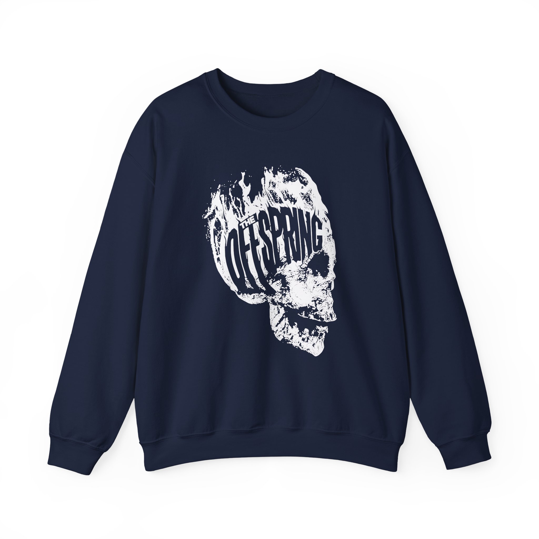 The Offspring Flaming Skull Unisex Heavy Blendâ„¢ Crewneck Sweatshirt