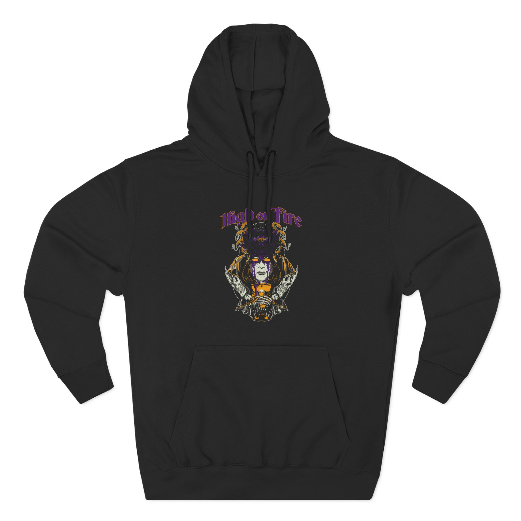 High on Fire Black Lotus Three-Panel Fleece Hoodie
