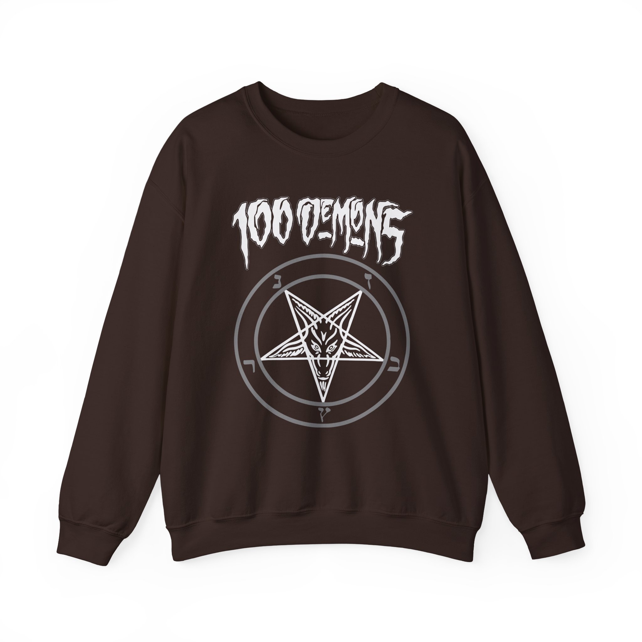 100 Demons Pentagram Unisex Heavy Blendâ„¢ Crewneck Sweatshirt