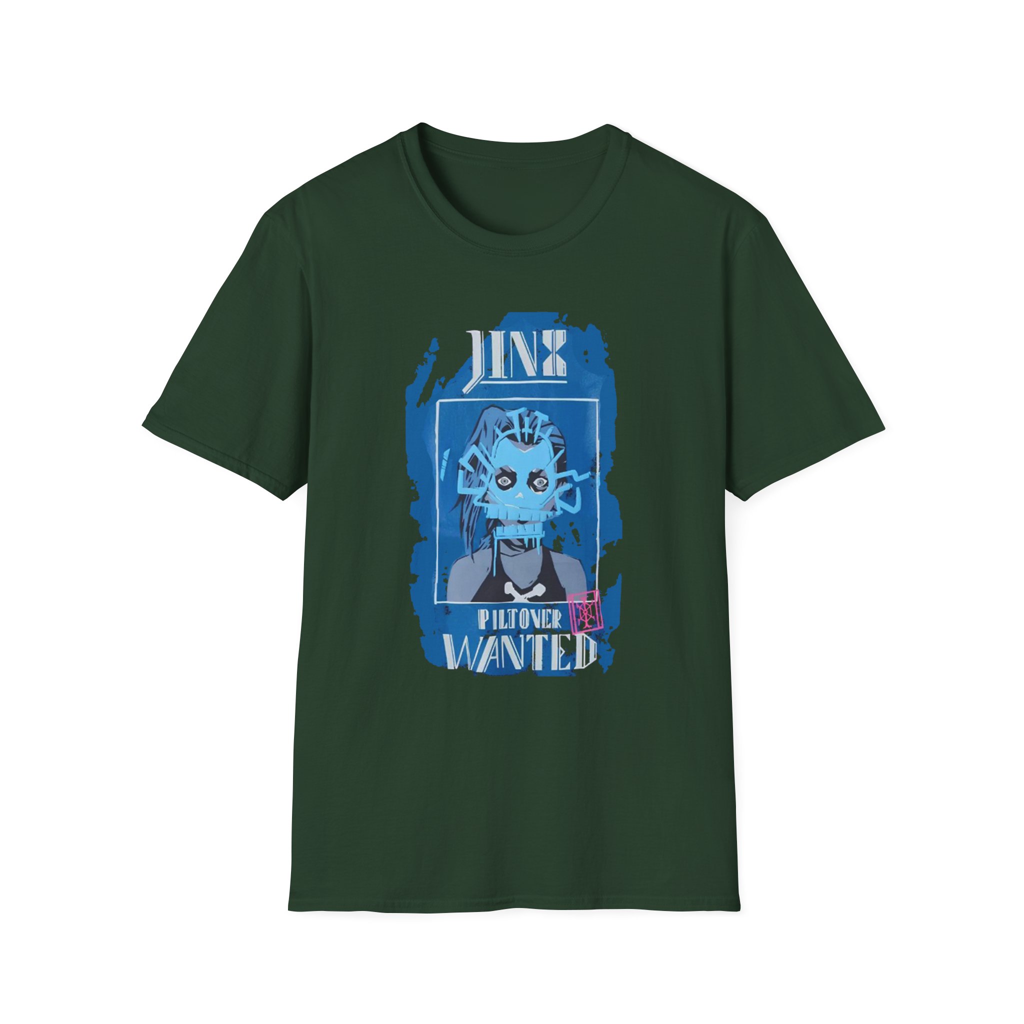 Jinx Arcane Wanted Poster Unisex Softstyle T-Shirt
