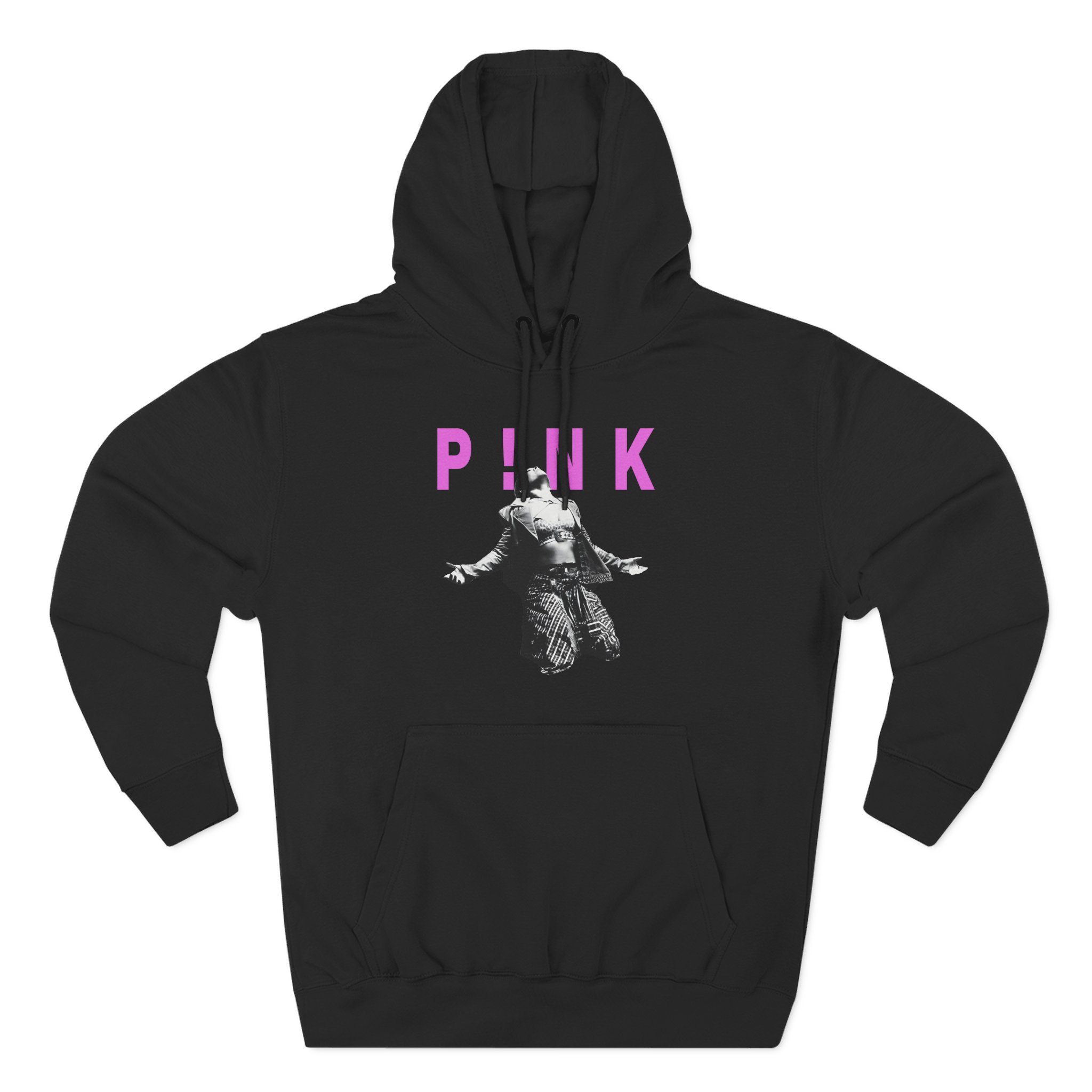 Pink Trustfall Praise Three-Panel Fleece Hoodie