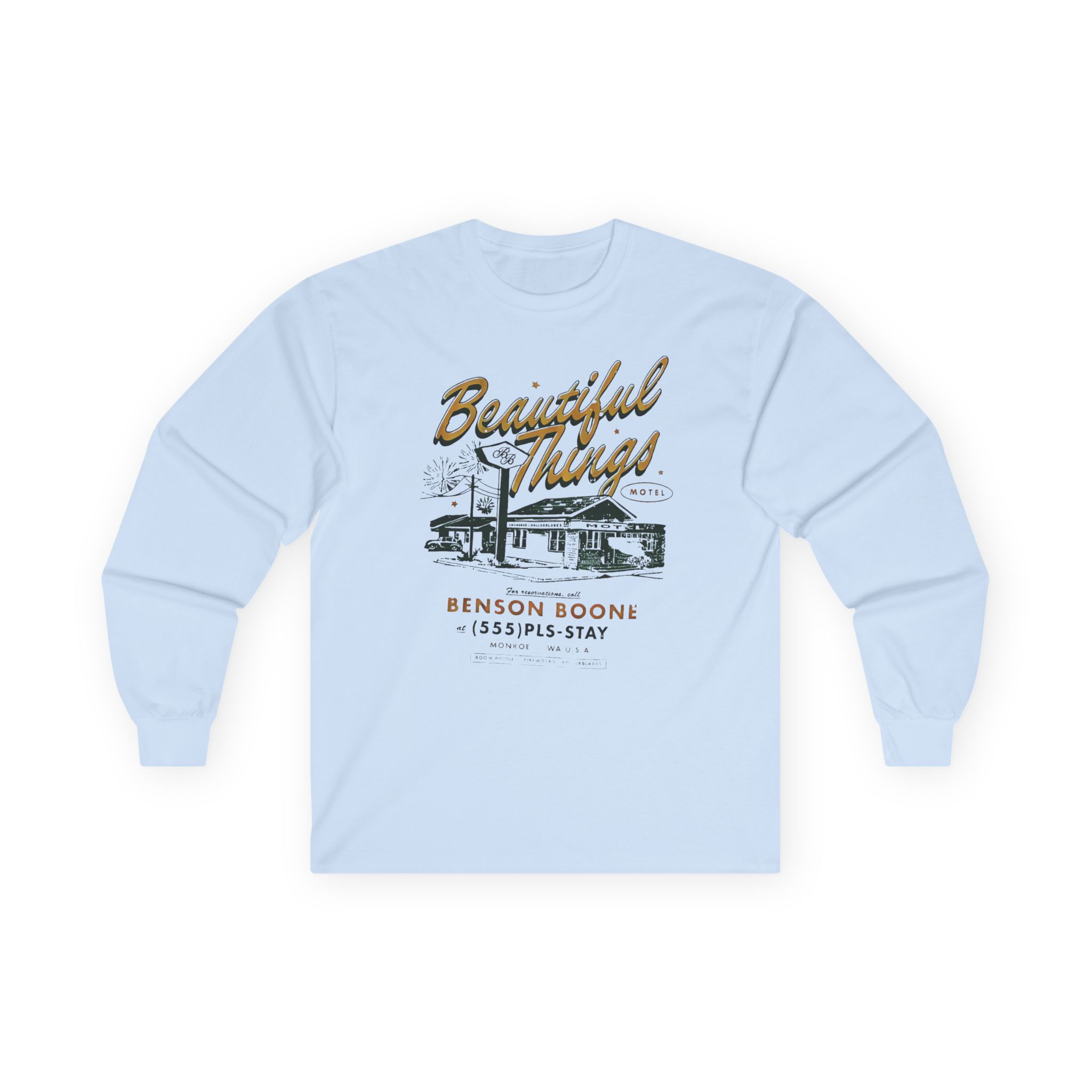 Benson Boone Beautiful Things Motel Unisex Ultra Cotton Long Sleeve Tee