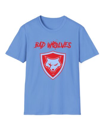 Bad Wolves Shield Blue Unisex Softstyle T-Shirt