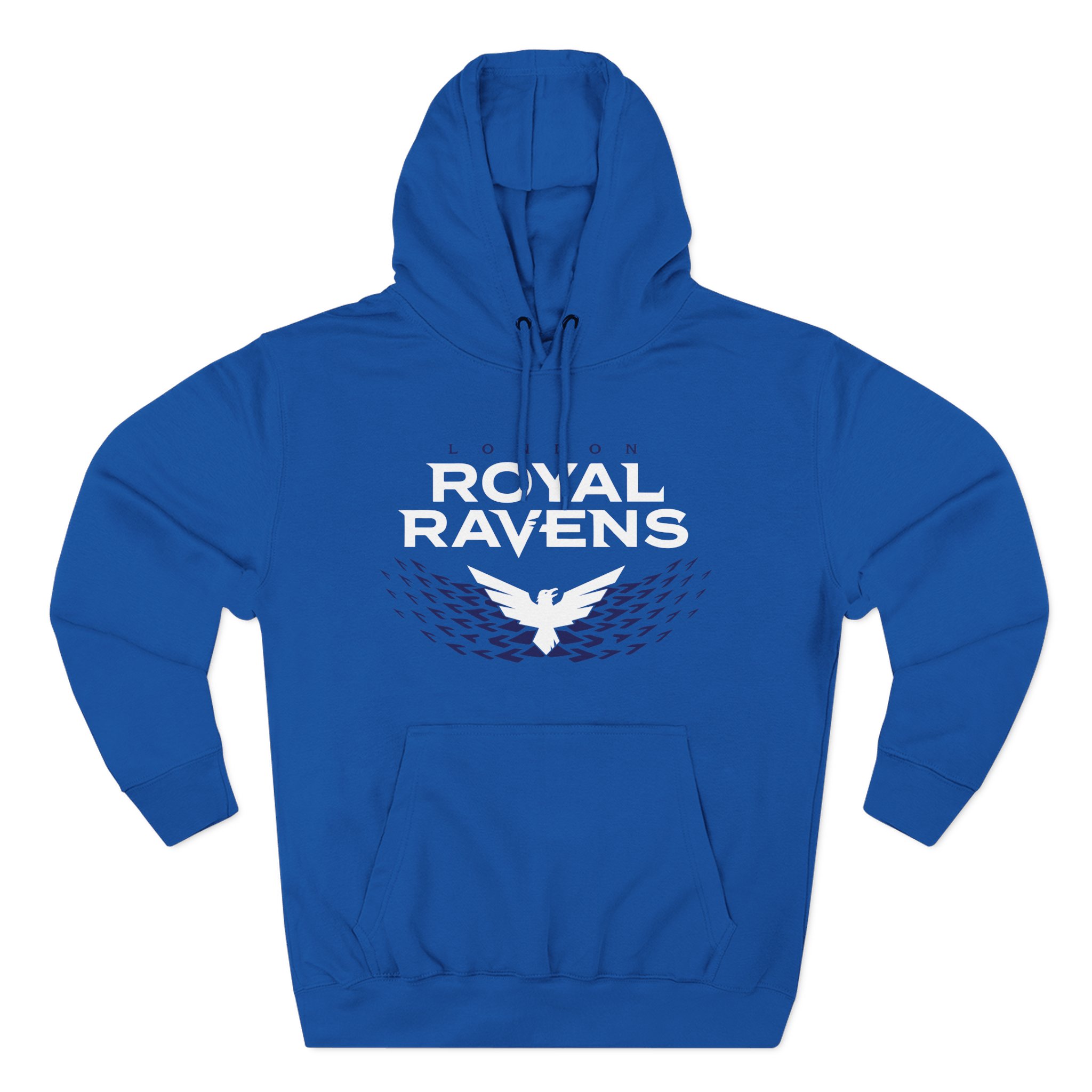 Carolina Royal Ravens Three-Panel Fleece Hoodie