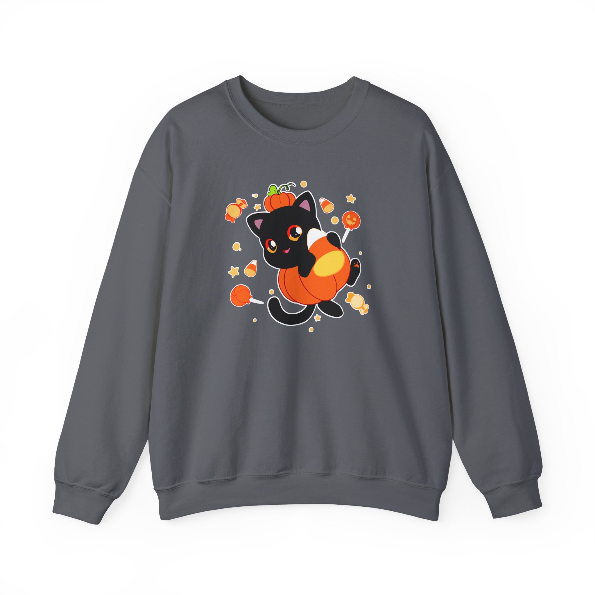 Aphmau Pumpkin Cat Unisex Heavy Blendâ„¢ Crewneck Sweatshirt
