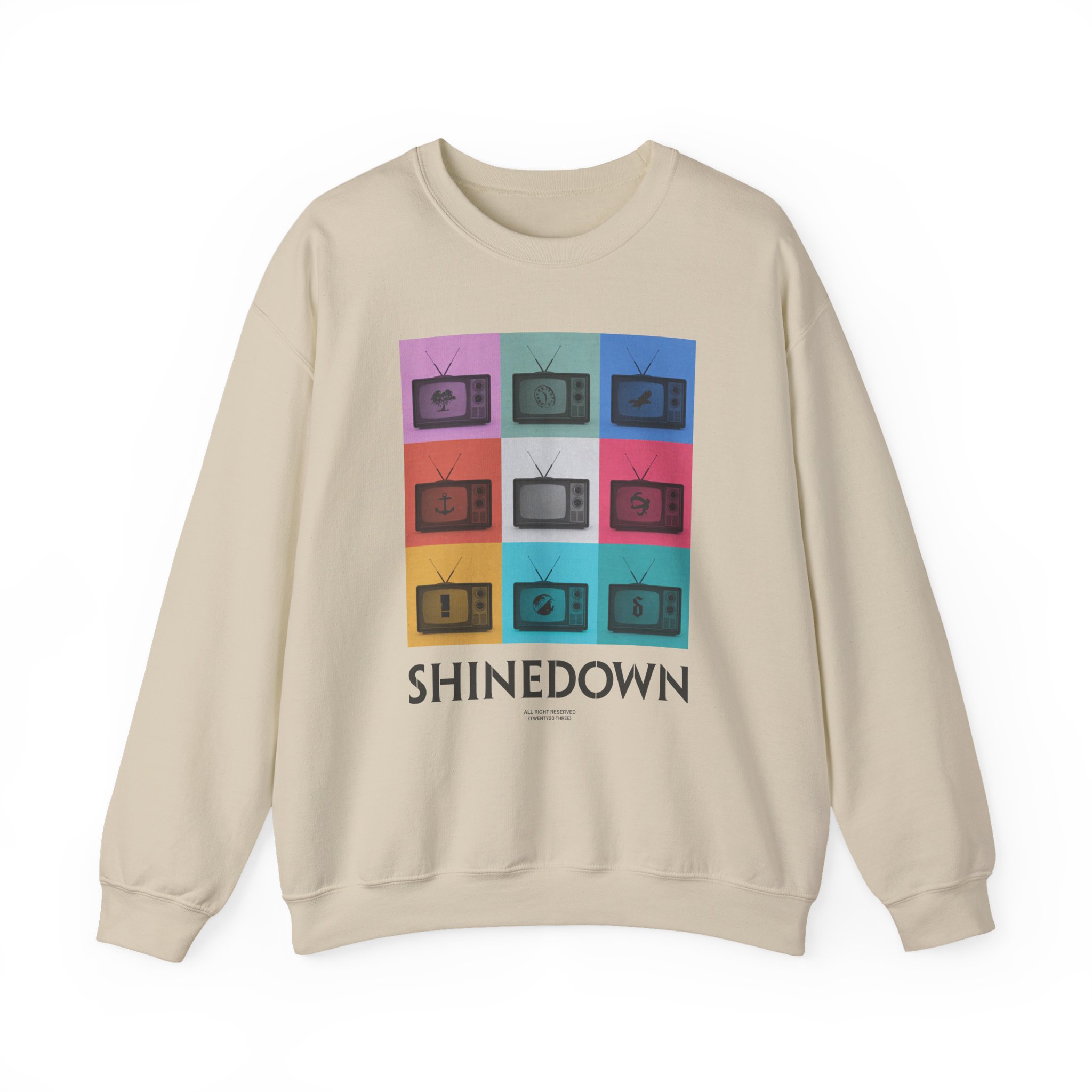 Shinedown TV Discography Unisex Heavy Blendâ„¢ Crewneck Sweatshirt