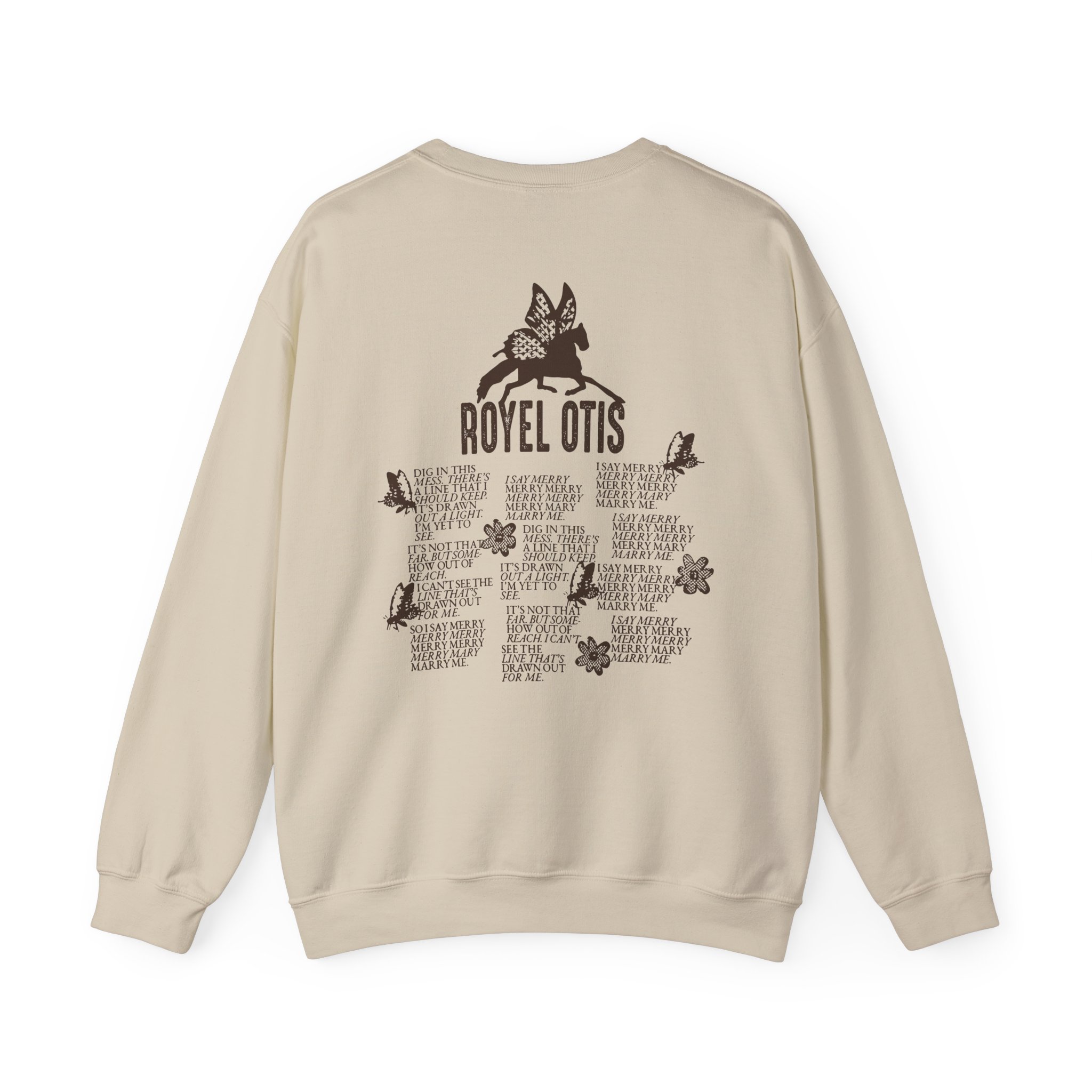 Royel Otis Mary Marry Me Faded Powder Unisex Heavy Blendâ„¢ Crewneck Sweatshirt