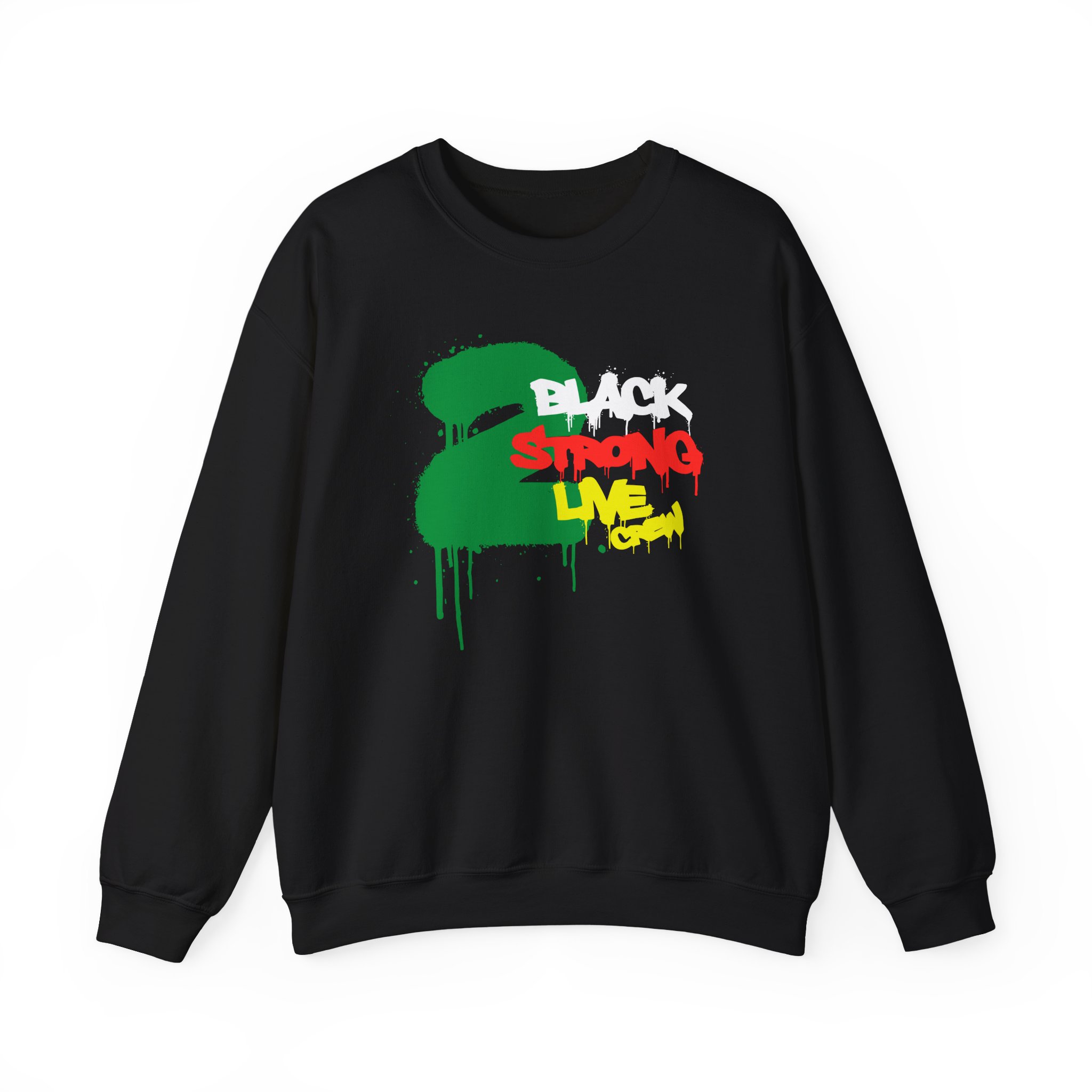 2 Live Crew Black Strong Unisex Heavy Blendâ„¢ Crewneck Sweatshirt