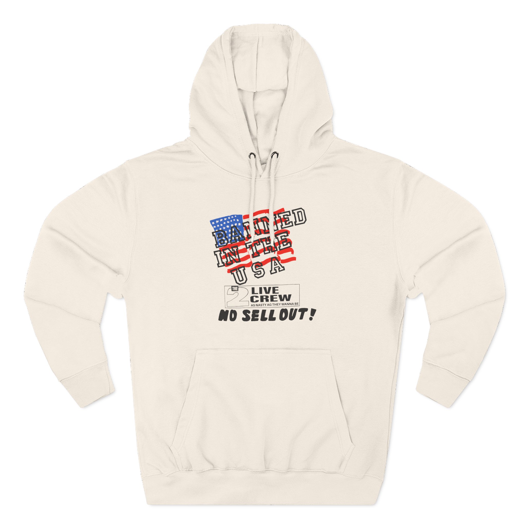 2 Live Crew Banned in the U.s.a. Luke Records Three-Panel Fleece Hoodie