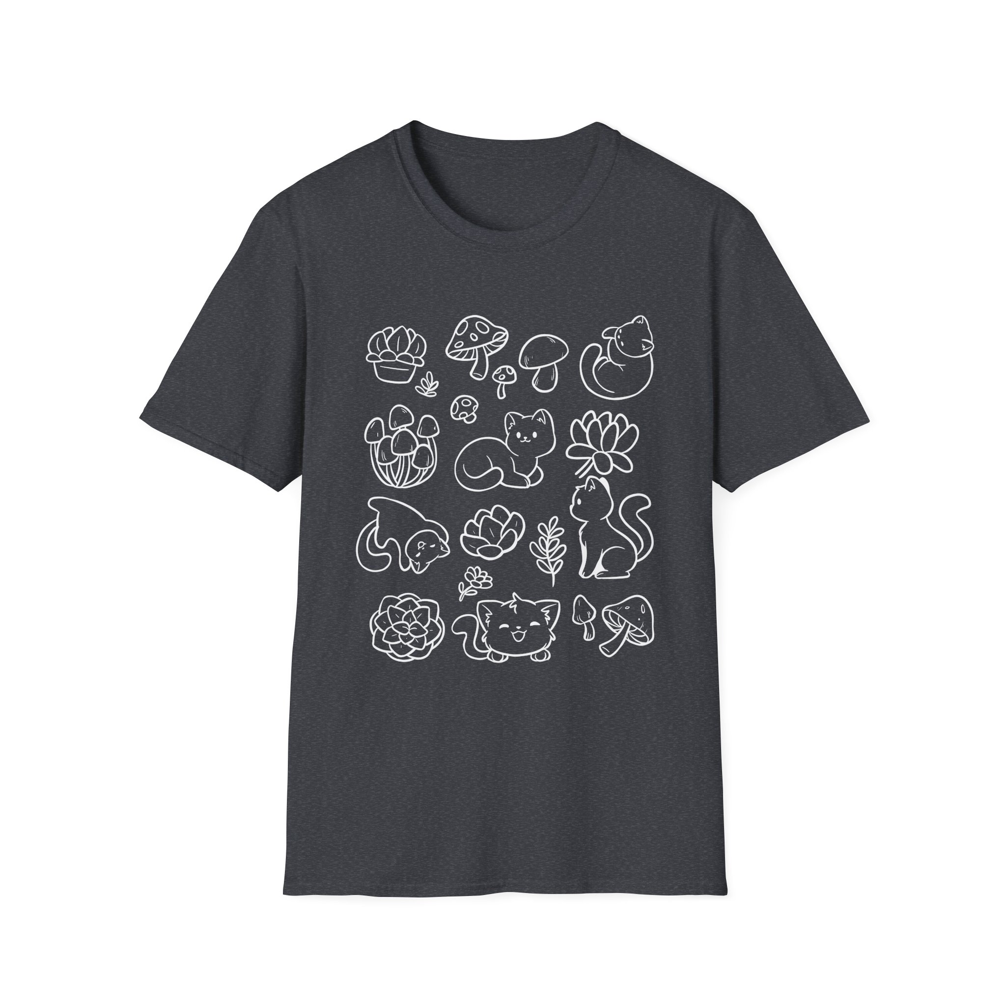 Shubble Plants And Cats Unisex Softstyle T-Shirt