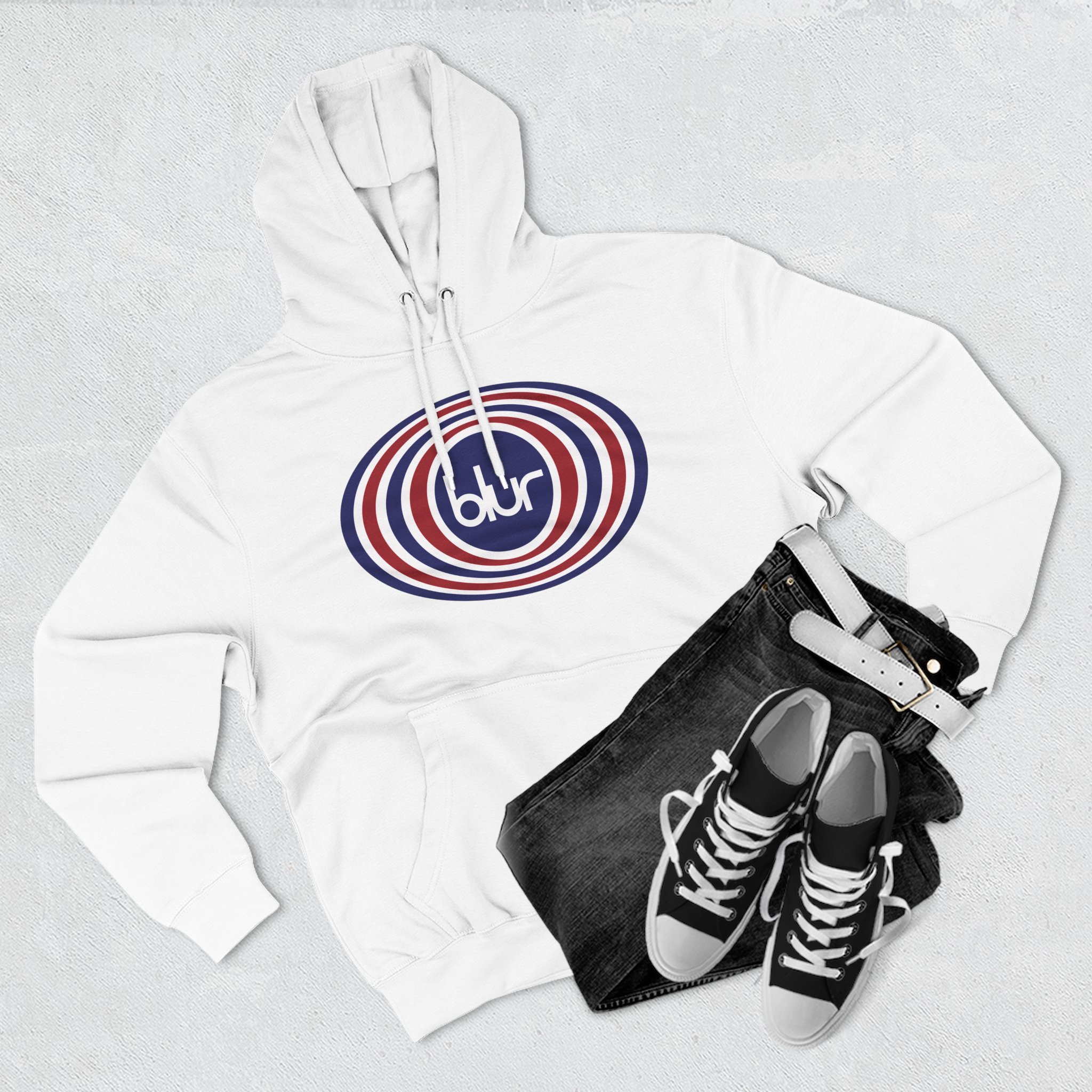 Blur Three-Panel Fleece Hoodie